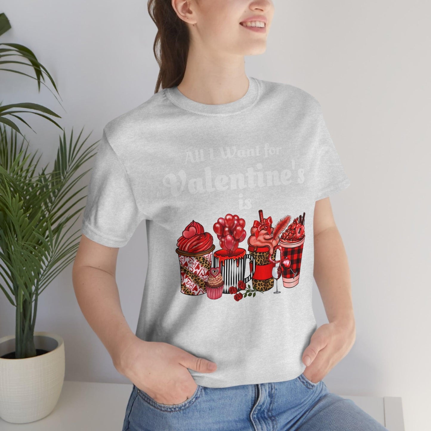 All I want for Valentines is Coffee Tee - Giftsmojo