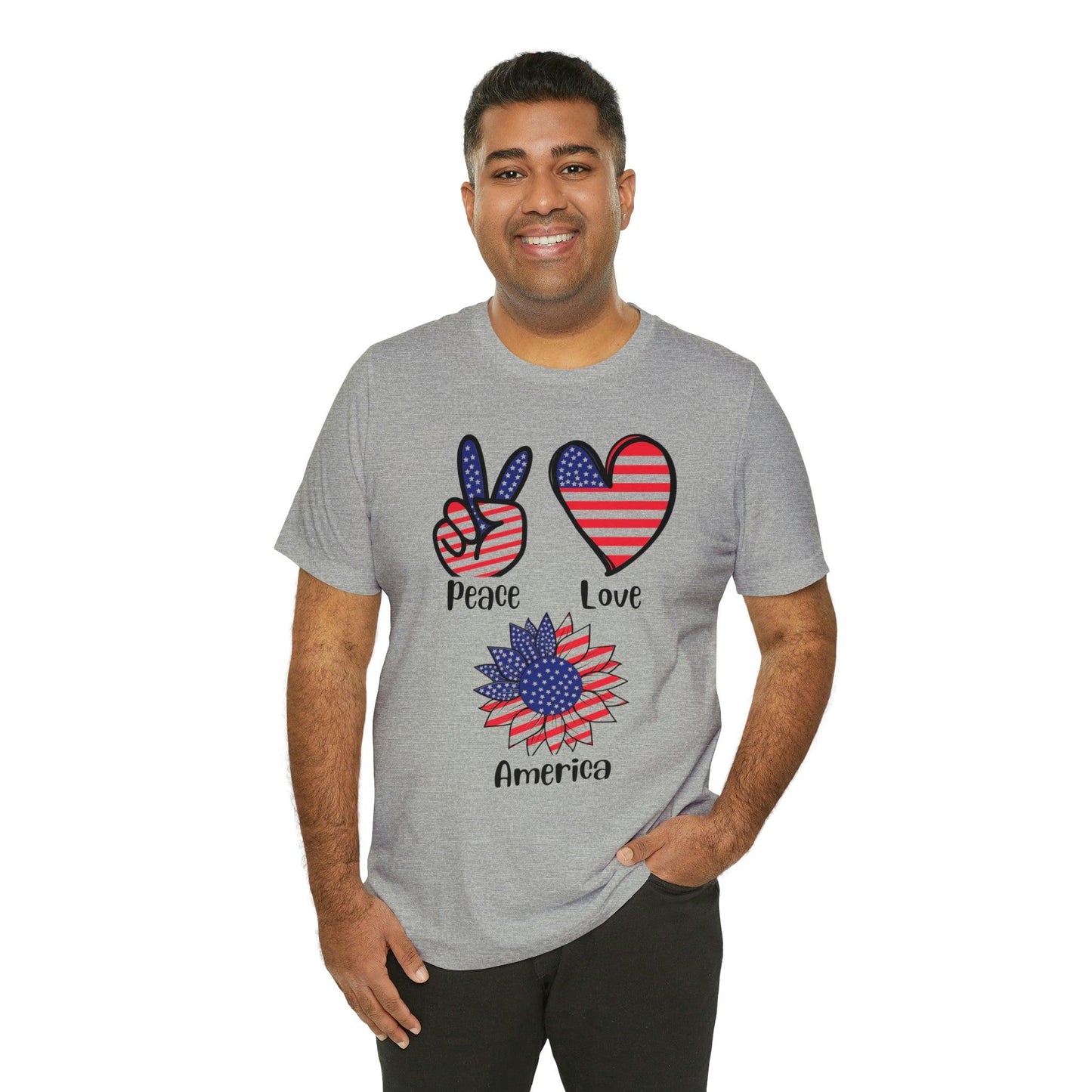 Memorial Day shirt, Love Peace America, Independence Day, 4th of July shirt - Giftsmojo