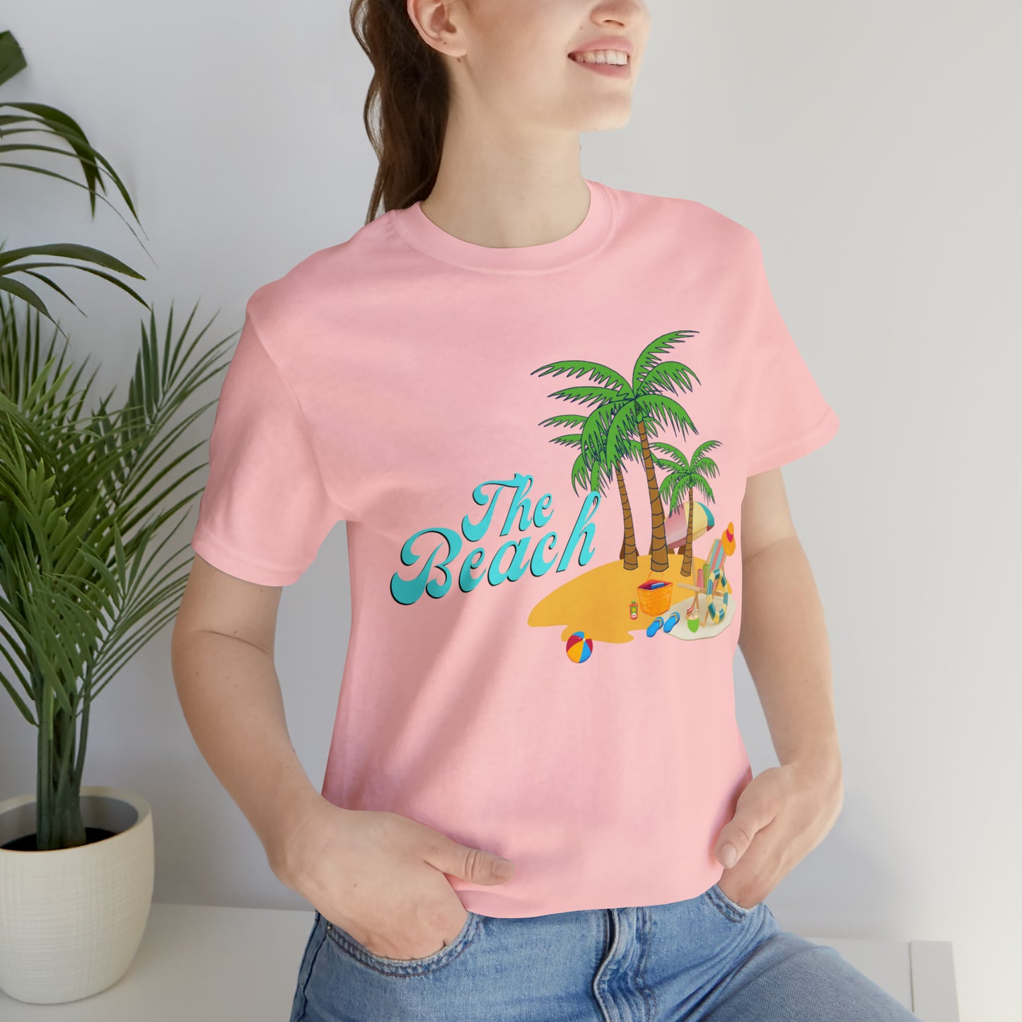 The Beach shirt, Beach t-shirt, Summer shirt, Beachwear, Beach fashion, Tropical print, Trendy design, Stylish beach apparel