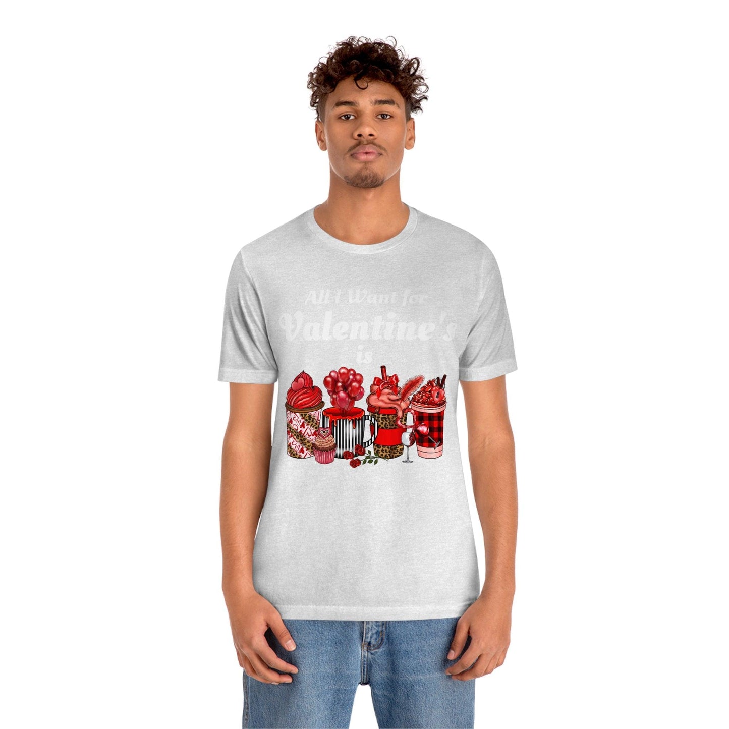 All I want for Valentines is Coffee Tee - Giftsmojo