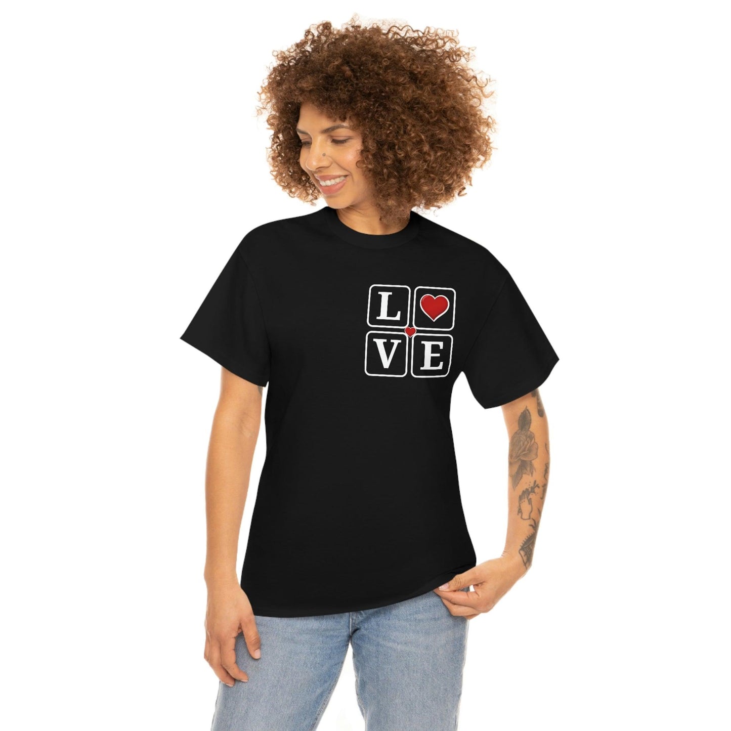 Love square Hearts T-shirt - Giftsmojo