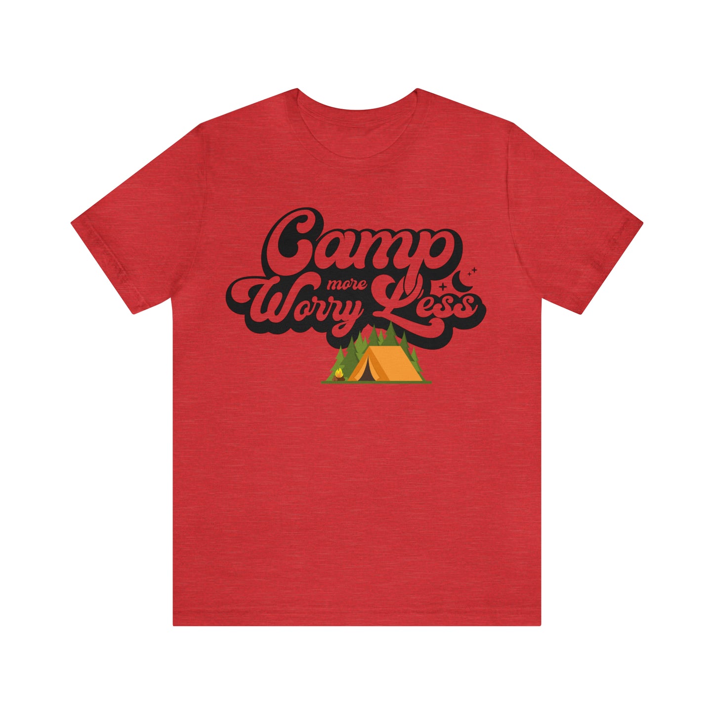 Camp More Worry Less Shirt, Outdoor adventure clothing, Nature-inspired shirts, Outdoor enthusiasts gift, Adventure-themed attire