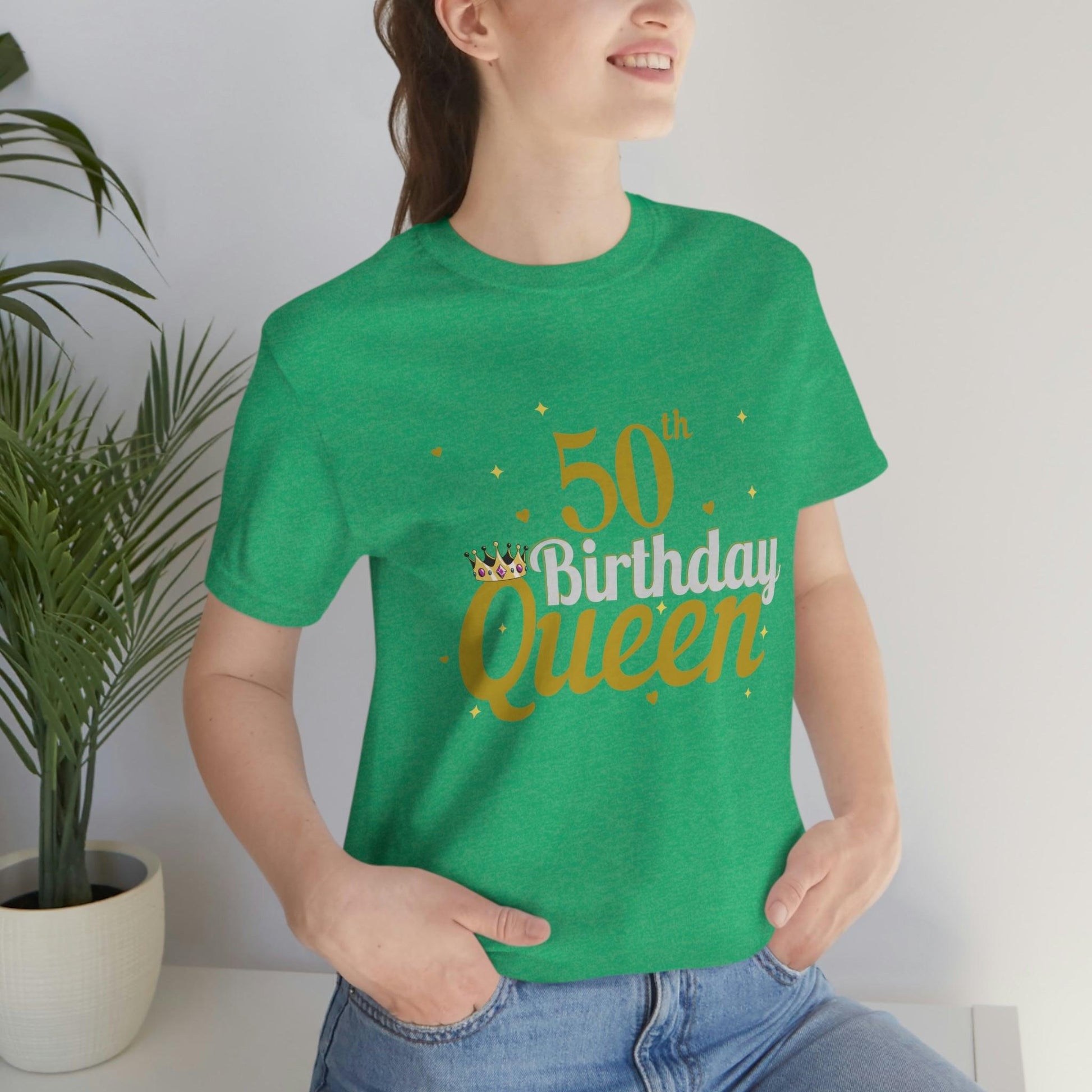 50th birthday queen shirt, birthday shirt, gift for her - Giftsmojo