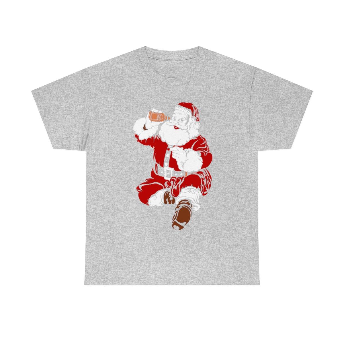 Santa Drinking Beer Funny T-shirt Funny Christmas Shirt Funny Santa Shirt Santa Gift - Giftsmojo