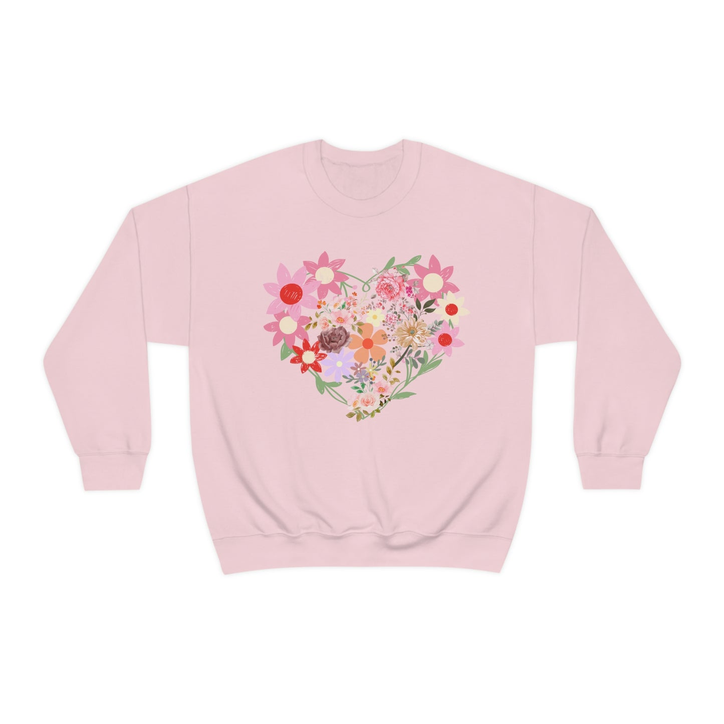 Flower Heart sweatshirt - Floral sweatshirt - Love Sweatshirt