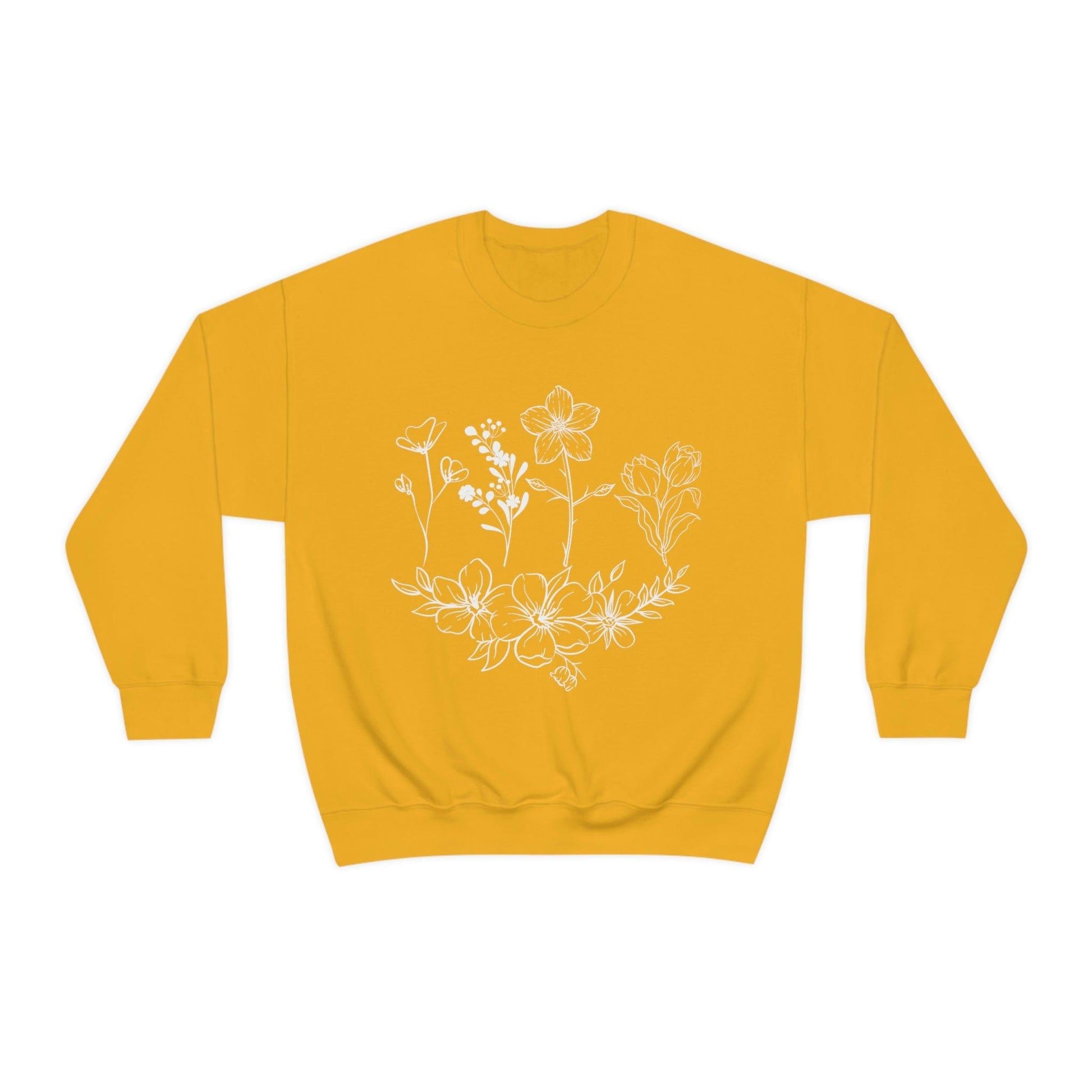 Flower sweatshirt, Vintage Flower Shirt, Vintage Botanical Shirt, plant sweatshirt, - Giftsmojo