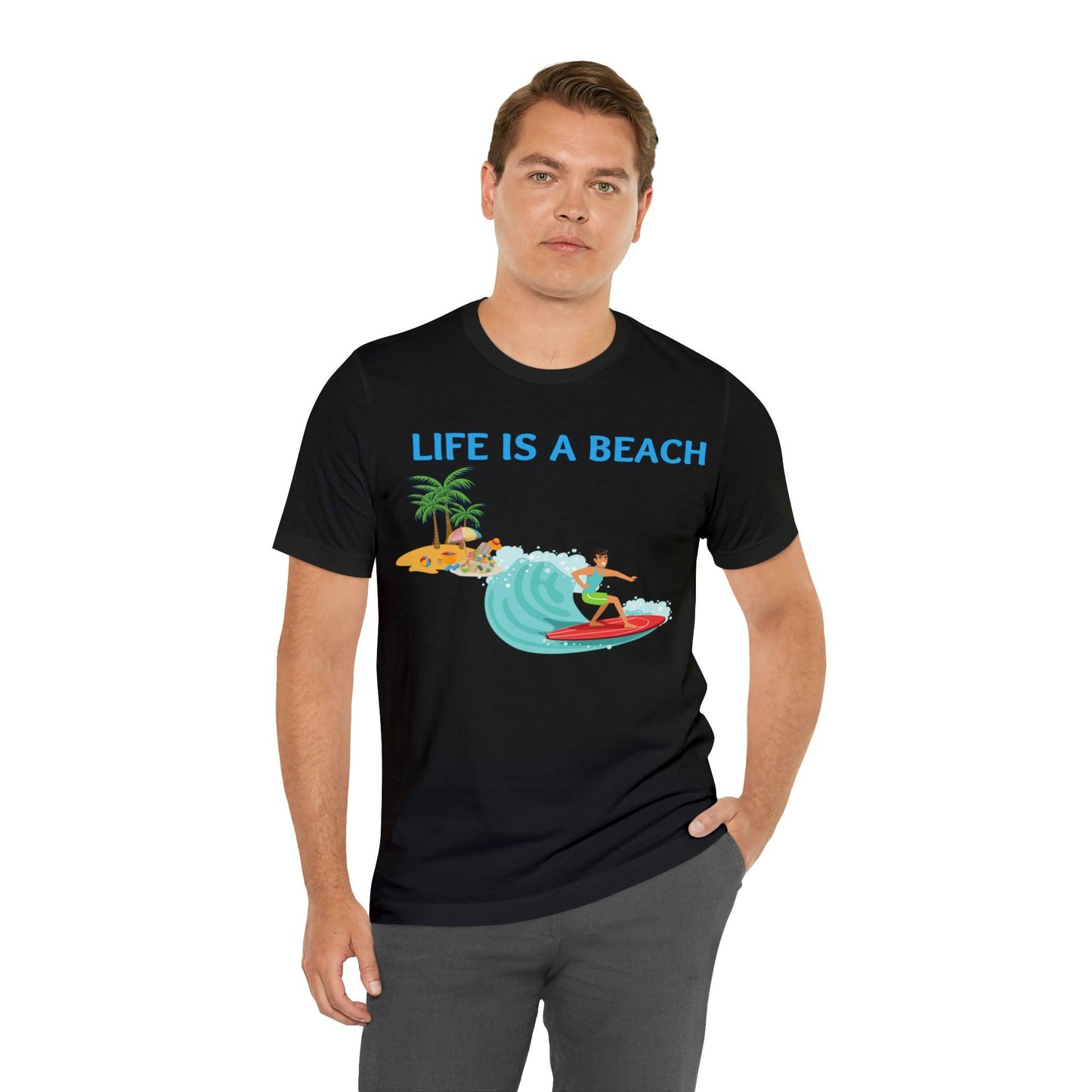 Life is a Beach shirt, Beach t-shirt, Summer shirt, Relaxing beachwear, Coastal fashion, Beach-inspired clothing, Beach adventure apparel - Giftsmojo