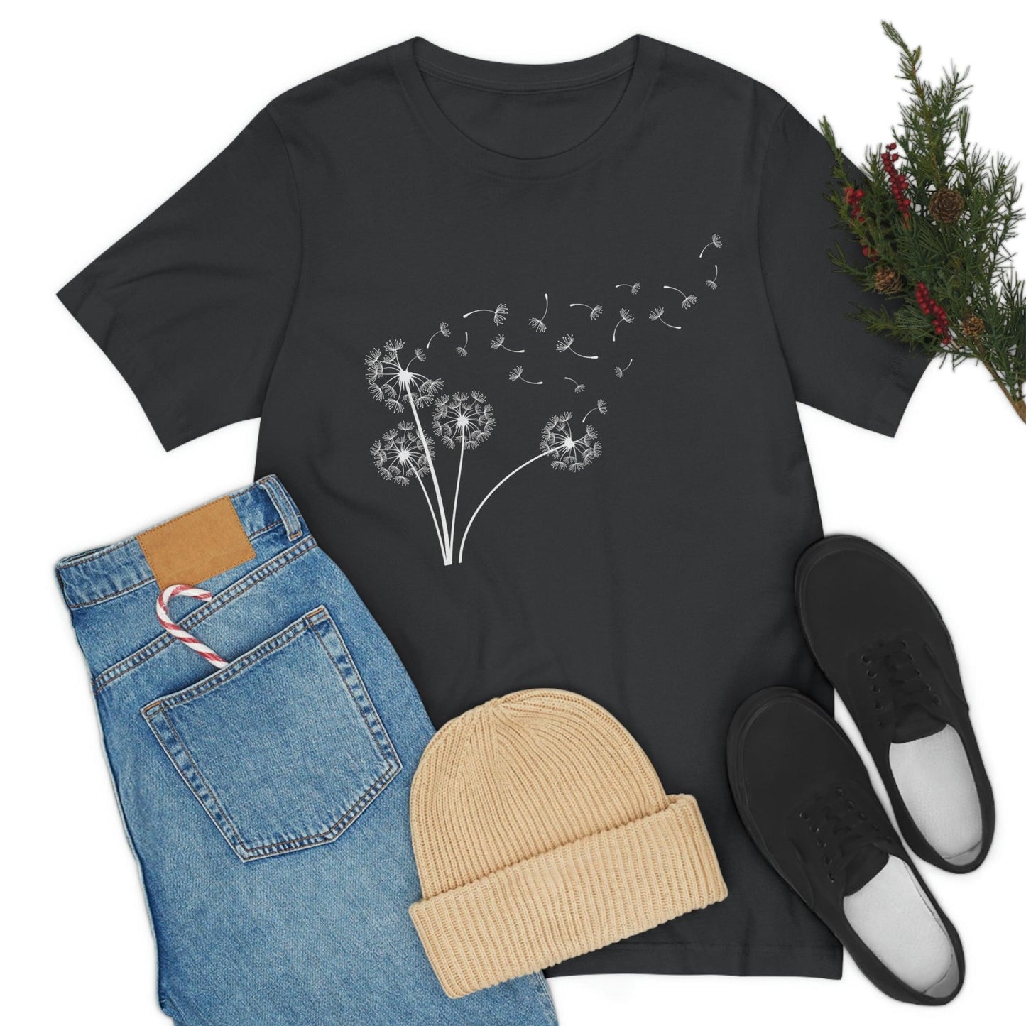 Dandelion Shirt, Boho Windflower Shirt, Dandelion Shirt for Her, Windflower Tee, Meditation Gift, Yoga Shirt, Inspirational Shirt, Bday Tees - Giftsmojo