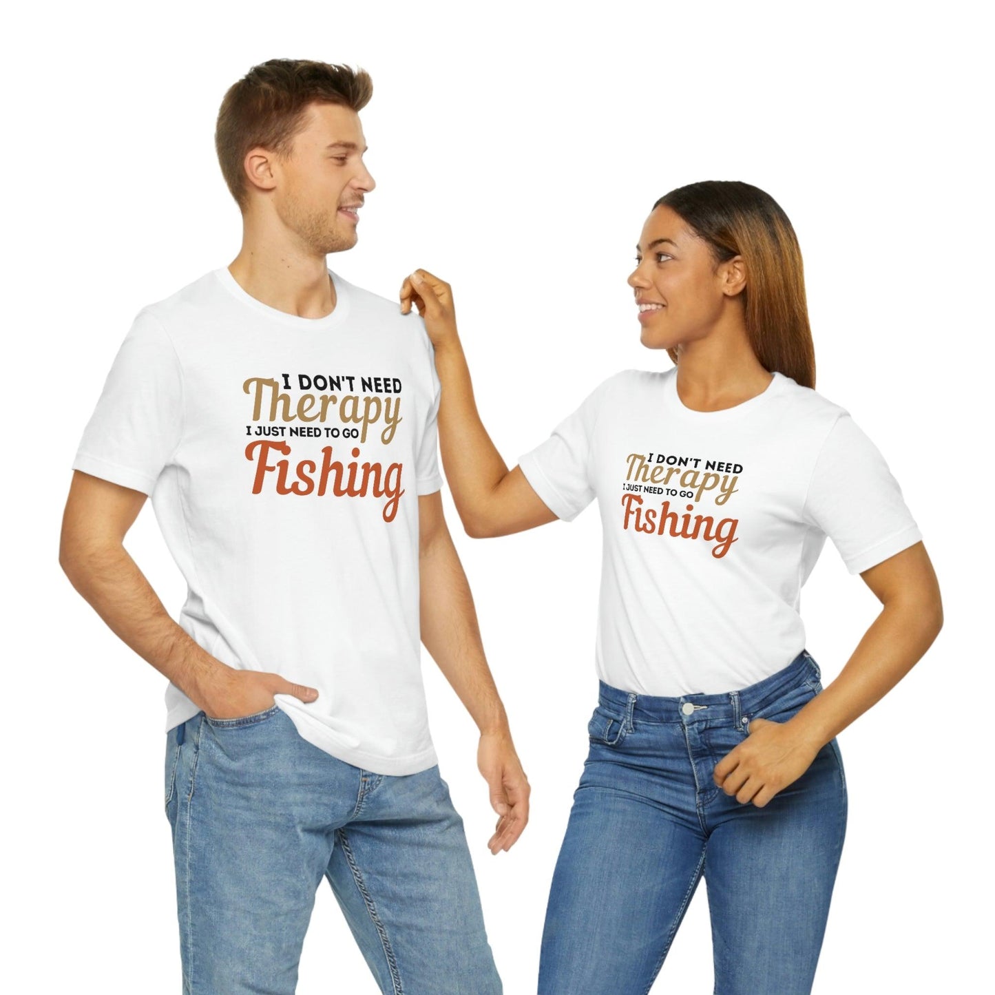 I don't need therapy I just need to go Fishing, fishing shirt, dad shirt, dad gift, gift for outdoor lover, fishing gift nature lover shirt - Giftsmojo