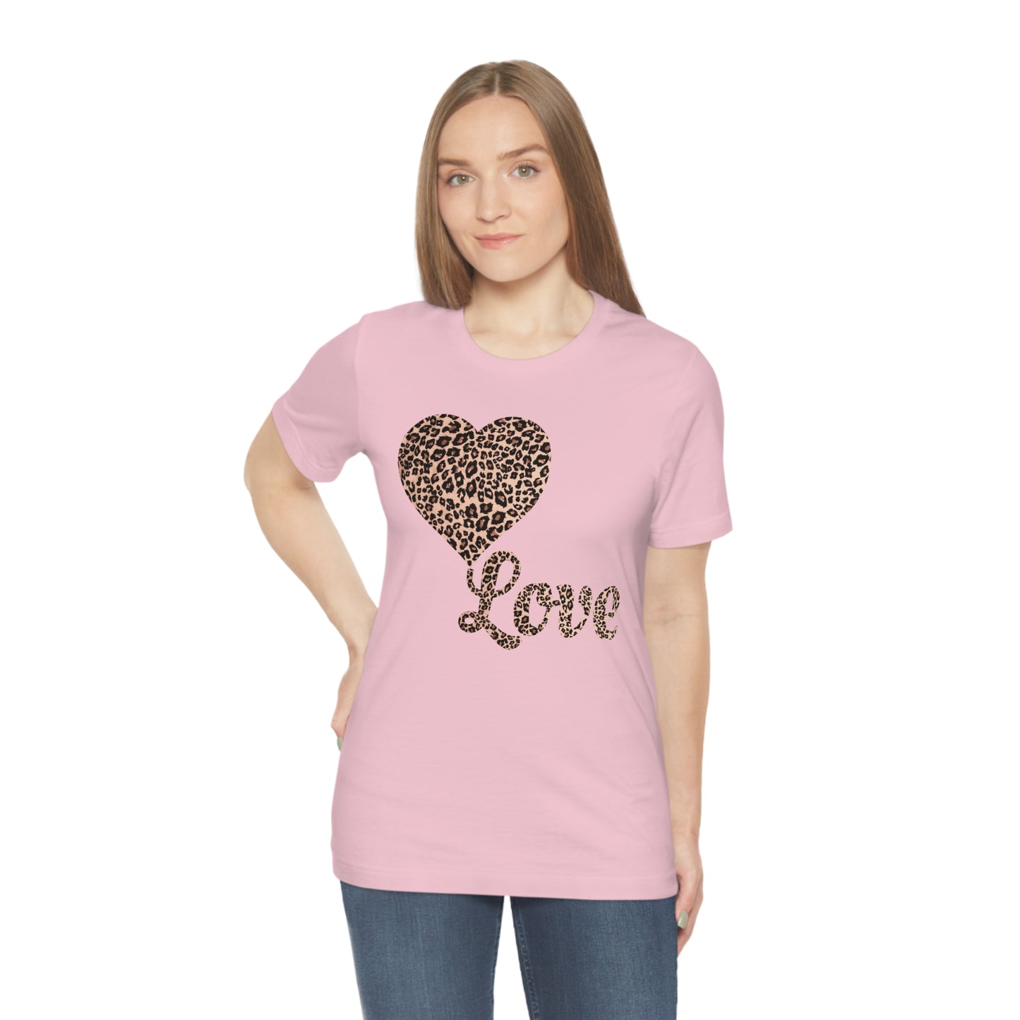 Love Heart, Leopard Print Tee