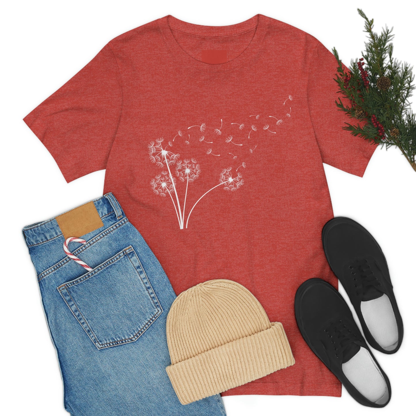 Dandelion Shirt, Boho Windflower Shirt, Dandelion Shirt for Her, Windflower Tee, Meditation Gift, Yoga Shirt, Inspirational Shirt, Bday Tees