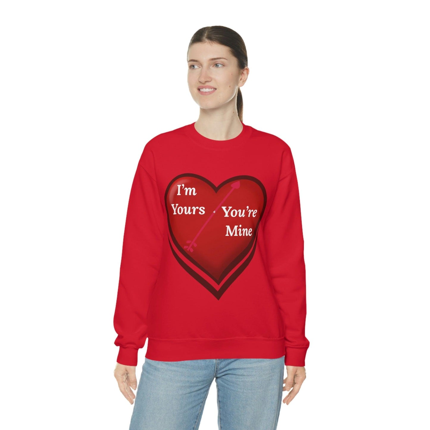 I'm Yours and You're Mine Heart Sweatshirt - Giftsmojo