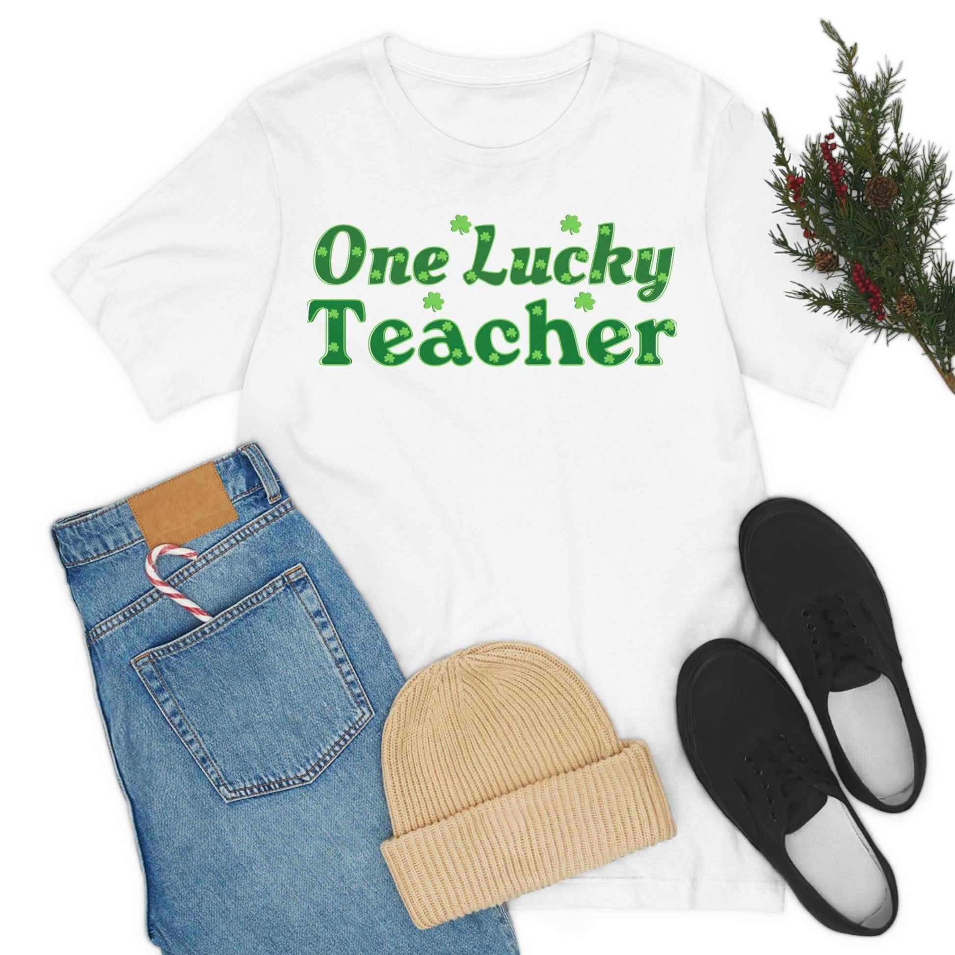 One Lucky Teacher Shirt feeling Lucky St Patrick's Day shirt - Funny St Paddy's day Funny Shirt - Giftsmojo