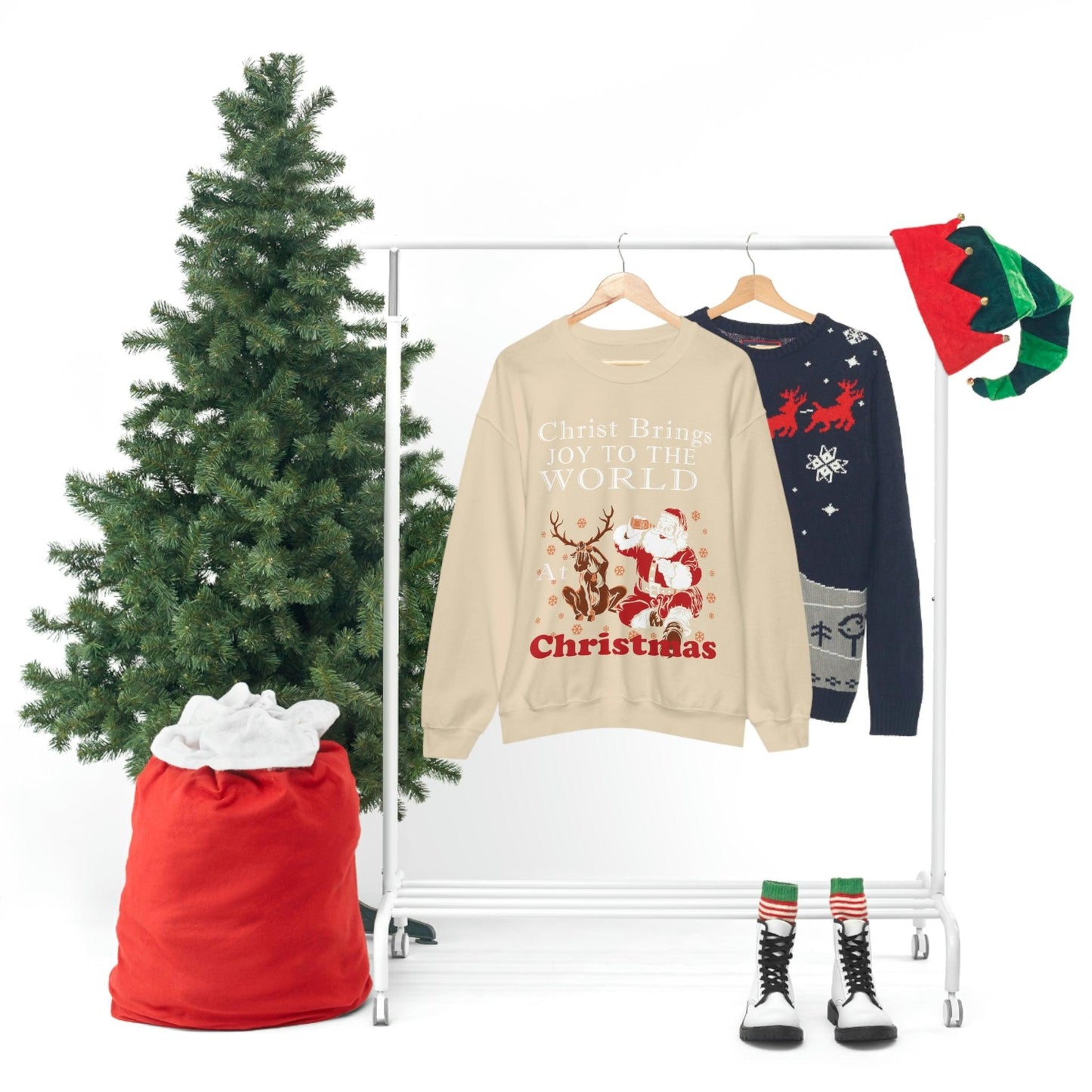 Christ brings joy to the World at Christmas Sweatshirt - Giftsmojo