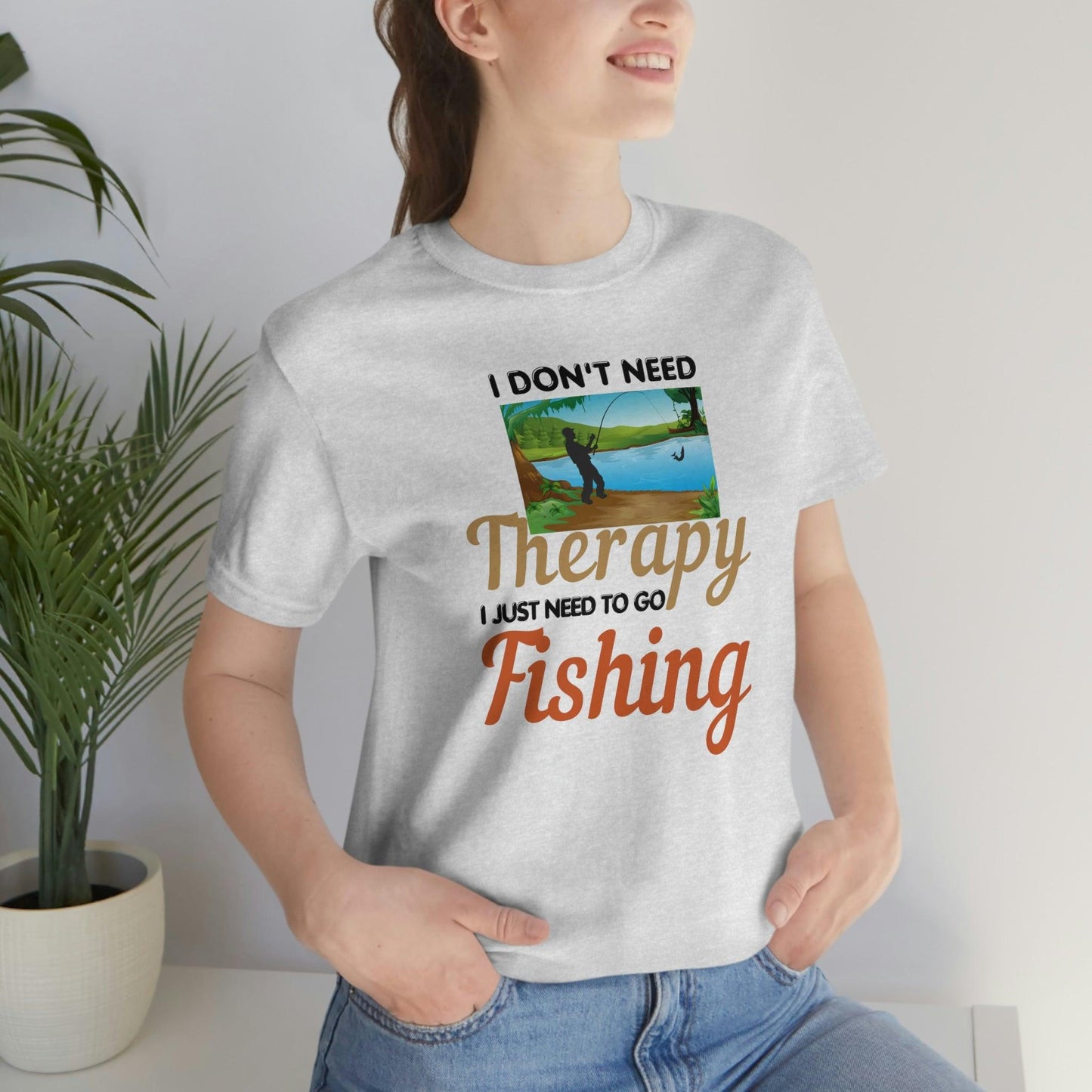 Fishing T-shirt dad shirt dad gift outdoor lover gift - fishing gift nature lover shirt I don't need therapy I just need to go Fishing shirt - Giftsmojo