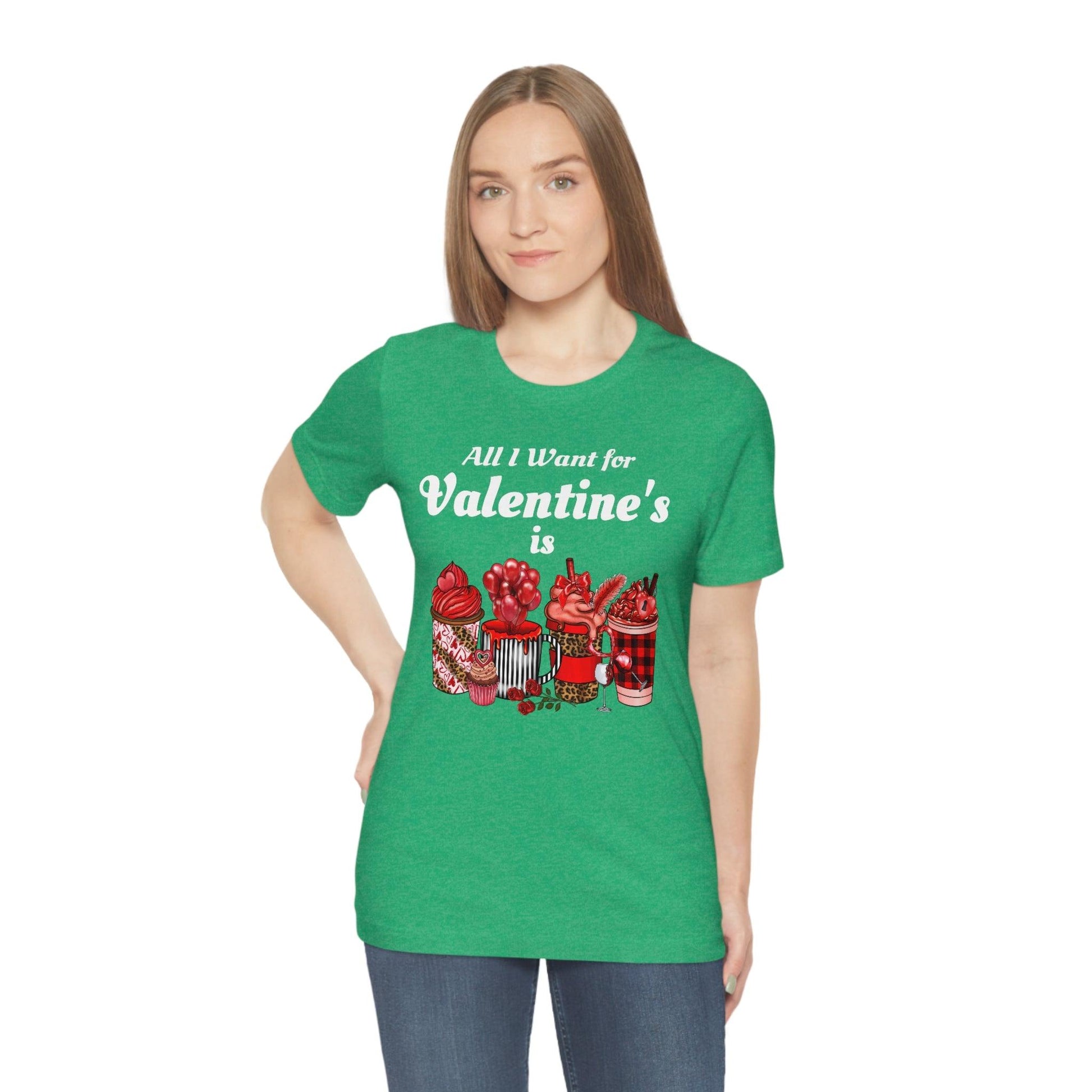 All I want for Valentines is Coffee Tee - Giftsmojo