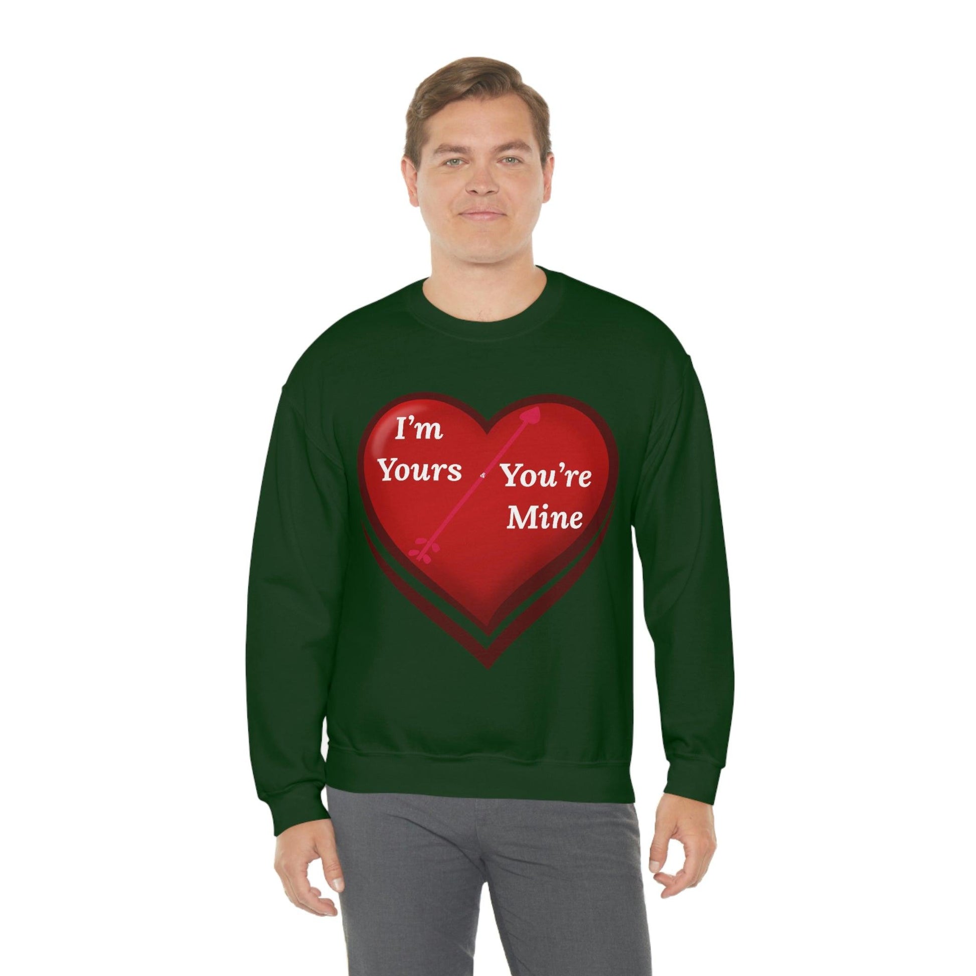 I'm Yours and You're Mine Heart Sweatshirt - Giftsmojo