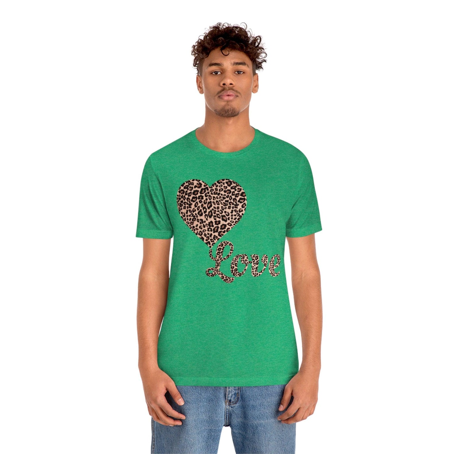 Love Heart, Leopard Print Tee - Giftsmojo