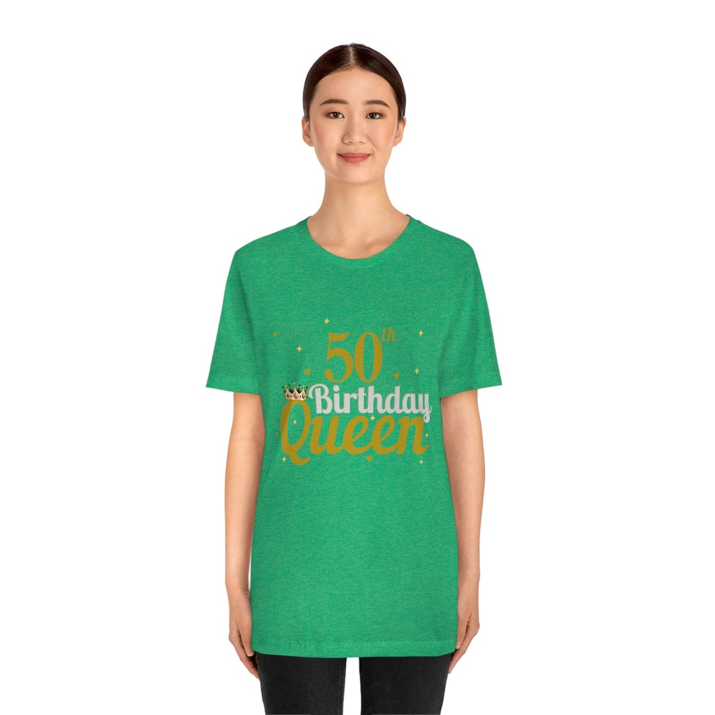 50th birthday queen shirt, birthday shirt, gift for her - Giftsmojo