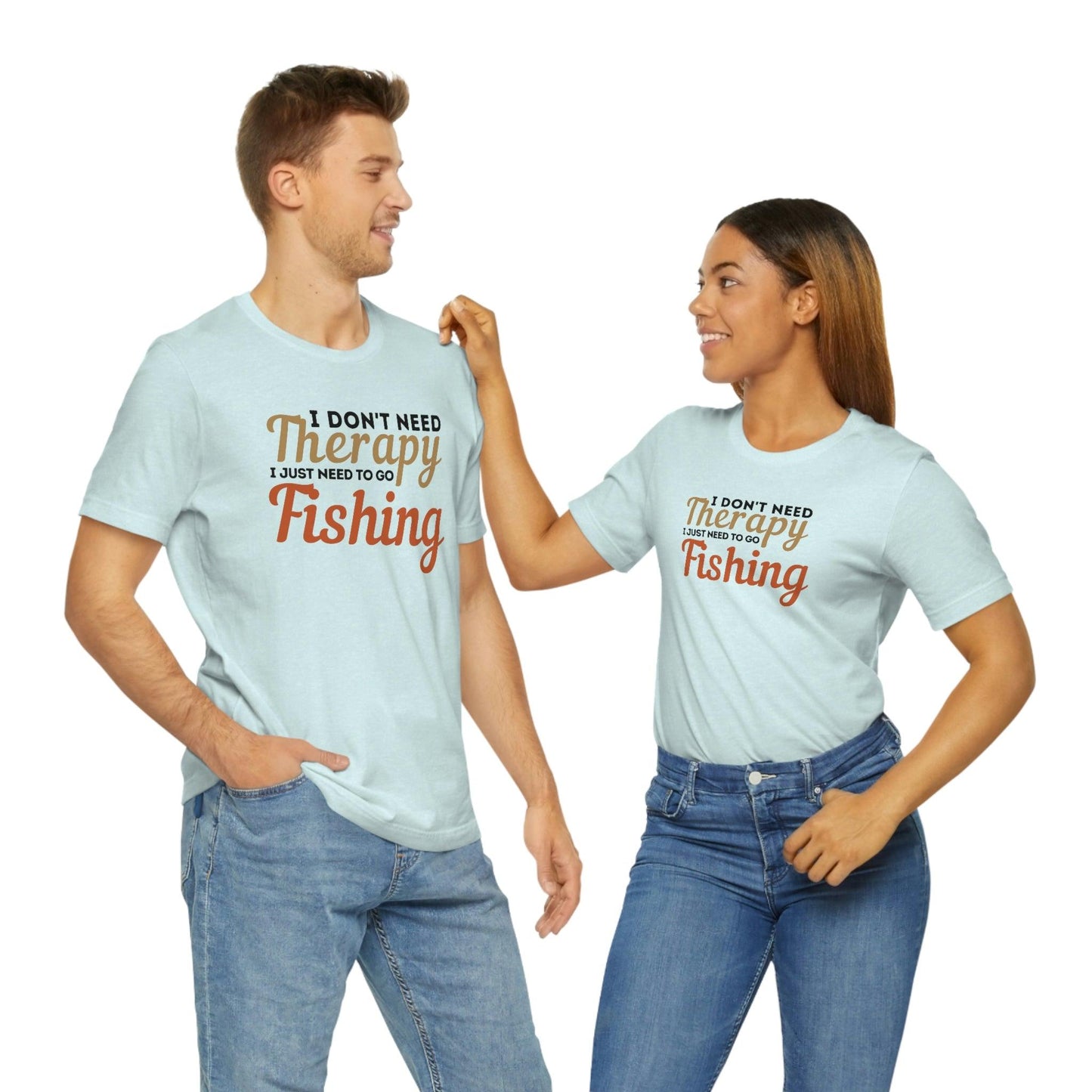 I don't need therapy I just need to go Fishing, fishing shirt, dad shirt, dad gift, gift for outdoor lover, fishing gift nature lover shirt - Giftsmojo