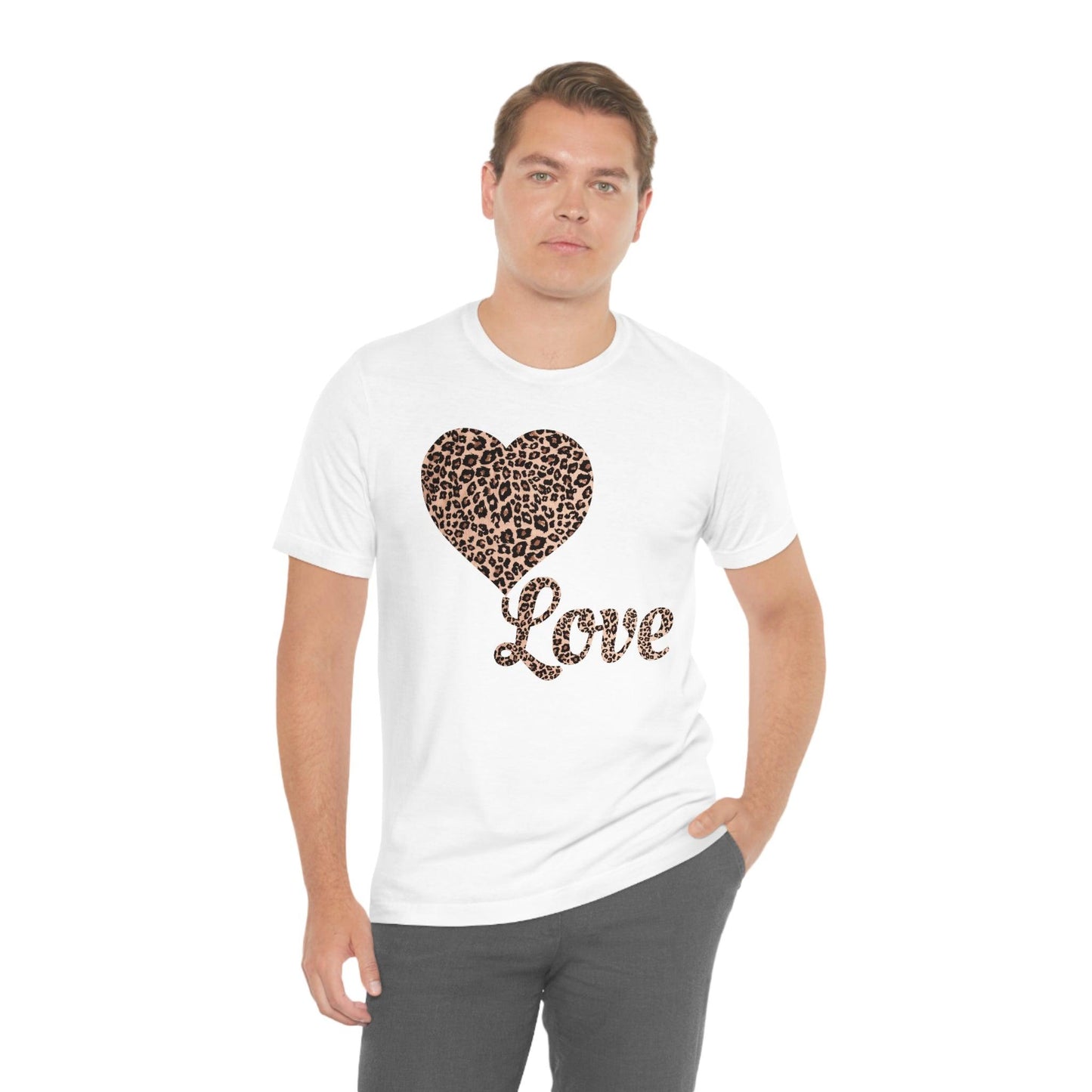 Love Heart, Leopard Print Tee - Giftsmojo