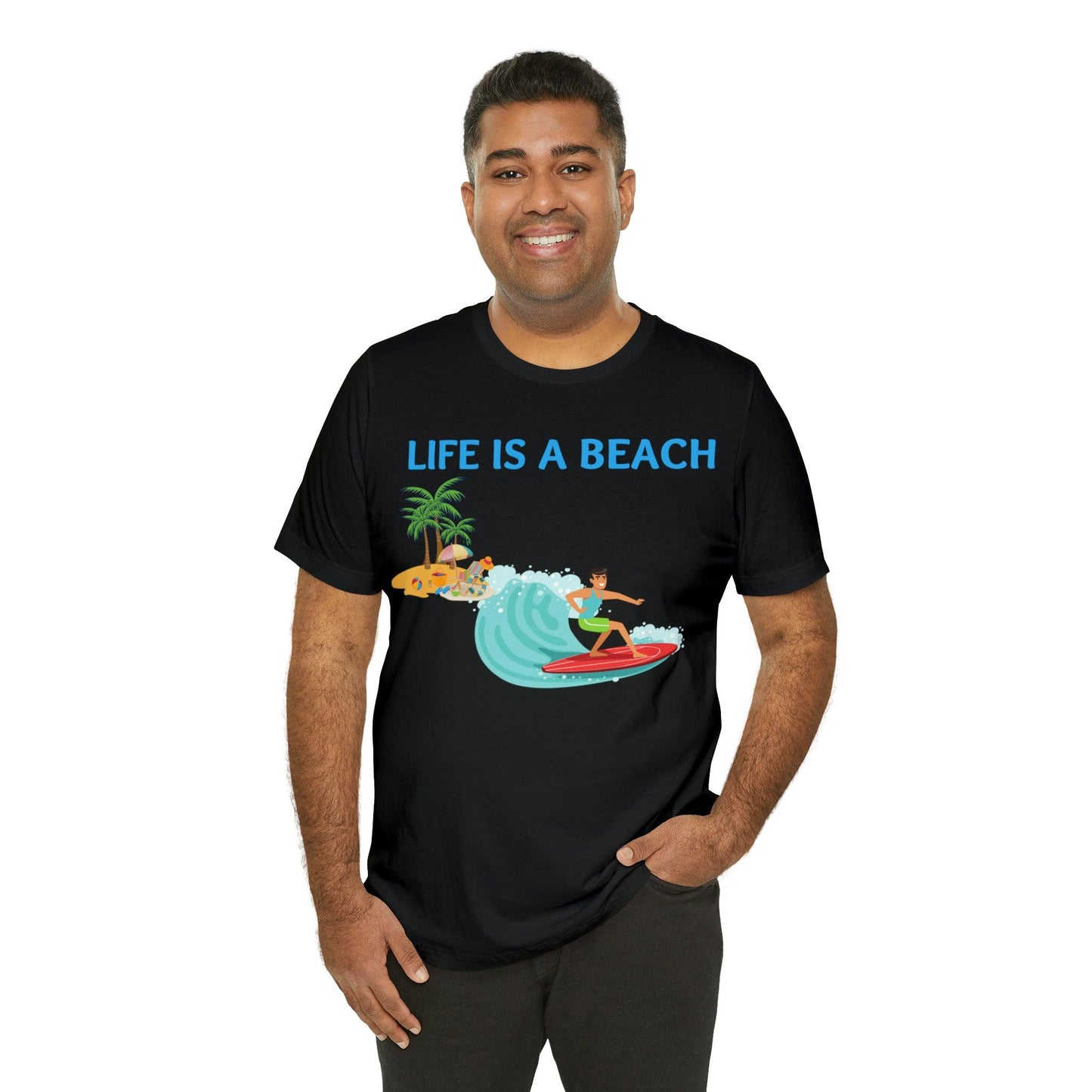 Life is a Beach shirt, Beach t-shirt, Summer shirt, Relaxing beachwear, Coastal fashion, Beach-inspired clothing, Beach adventure apparel - Giftsmojo