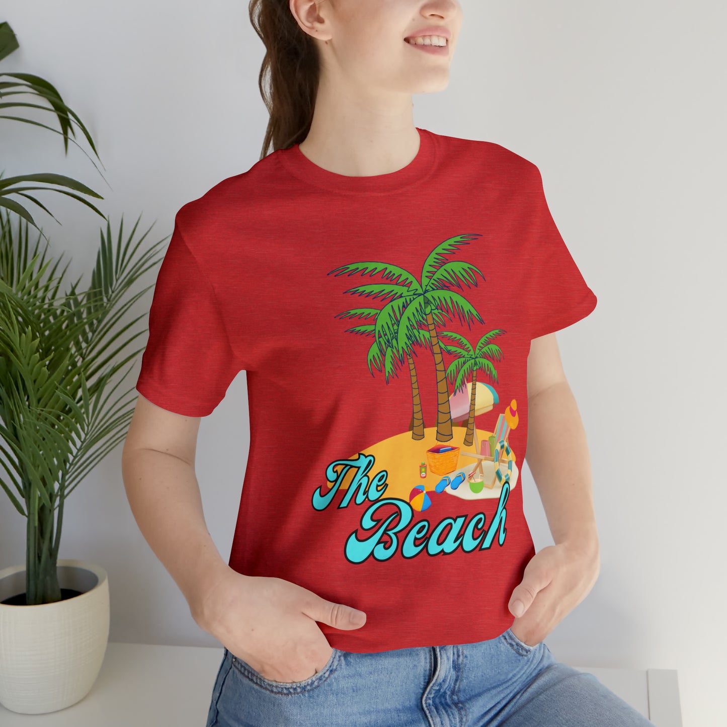 The Beach shirt, Beach t-shirt, Summer shirt, Beachwear, Beach fashion, Tropical print, Trendy design, Stylish beach apparel