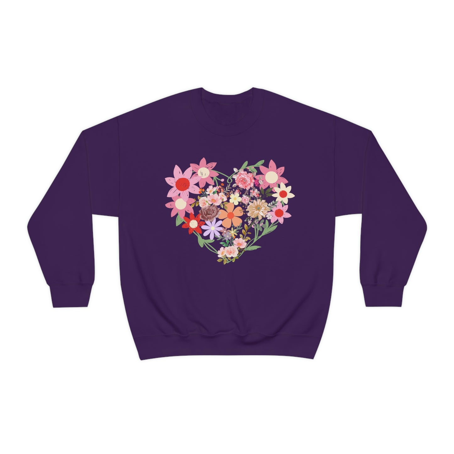 Flower Heart sweatshirt - Floral sweatshirt - Love Sweatshirt