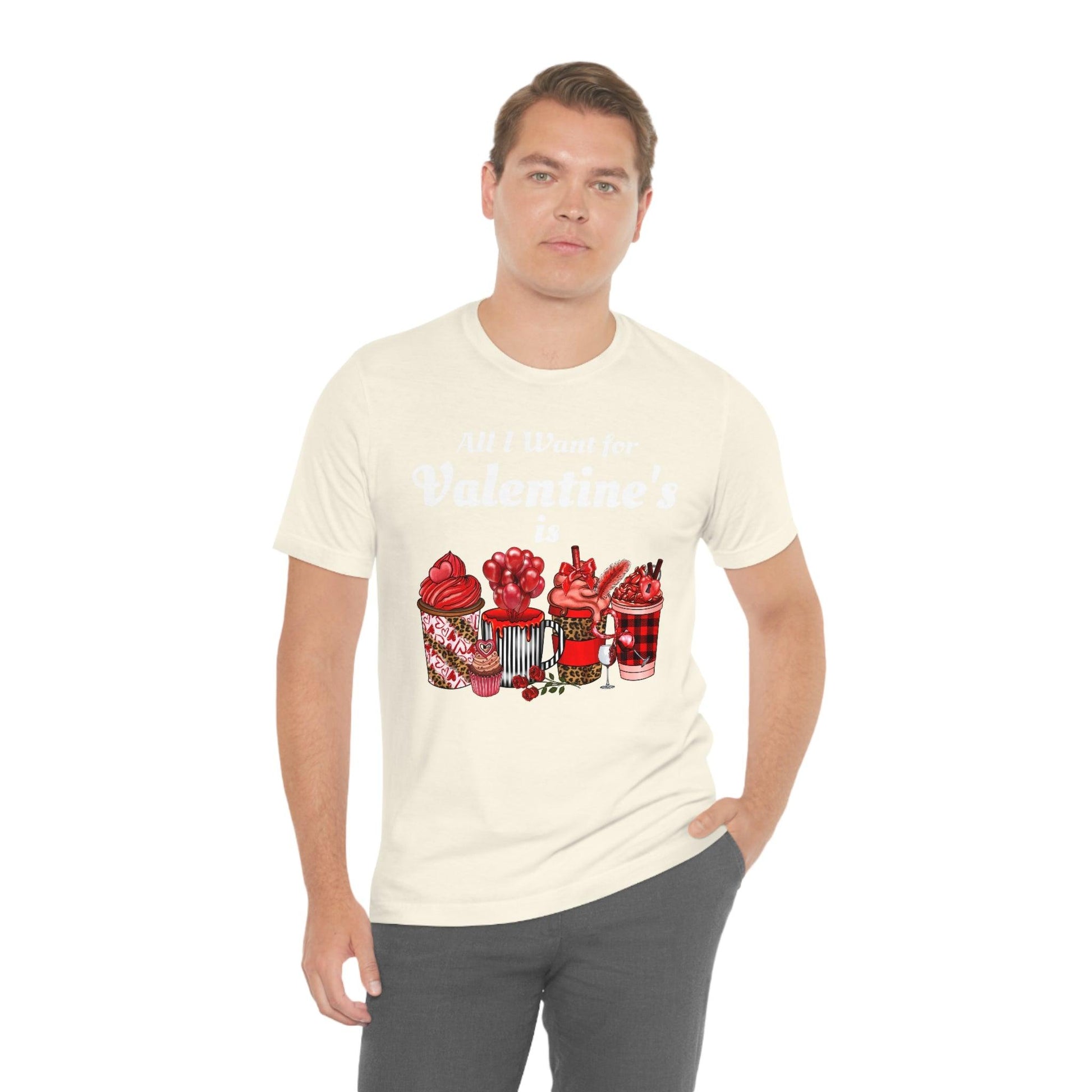 All I want for Valentines is Coffee Tee - Giftsmojo