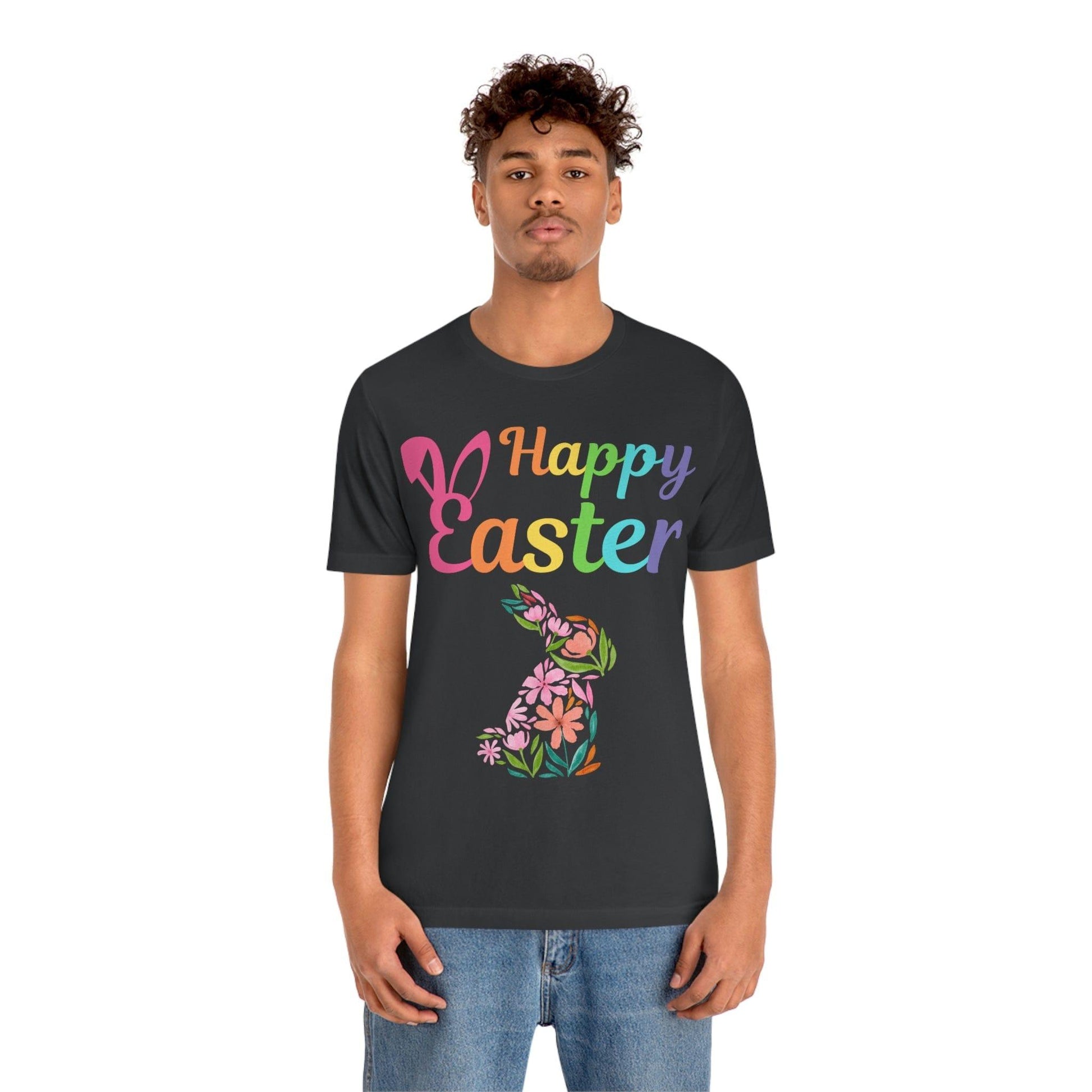 Happy Easter Bunny Shirt Easter Gift women Easter Shirt - Easter Day Shirt Cute Easter flower shirt - Giftsmojo