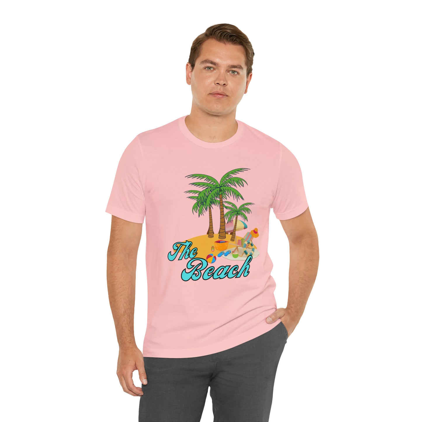 The Beach shirt, Beach t-shirt, Summer shirt, Beachwear, Beach fashion, Tropical print, Trendy design, Stylish beach apparel