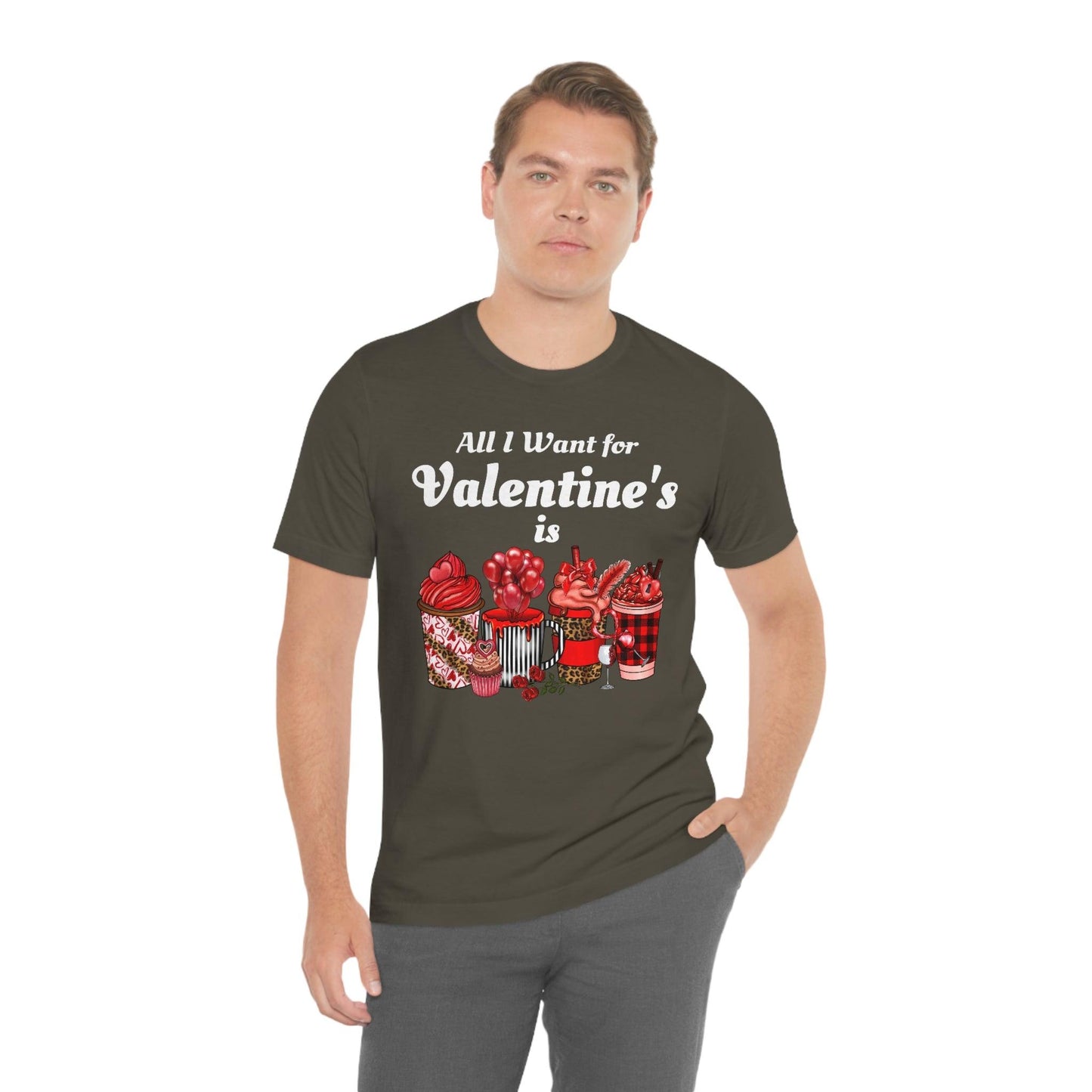 All I want for Valentines is Coffee Tee - Giftsmojo