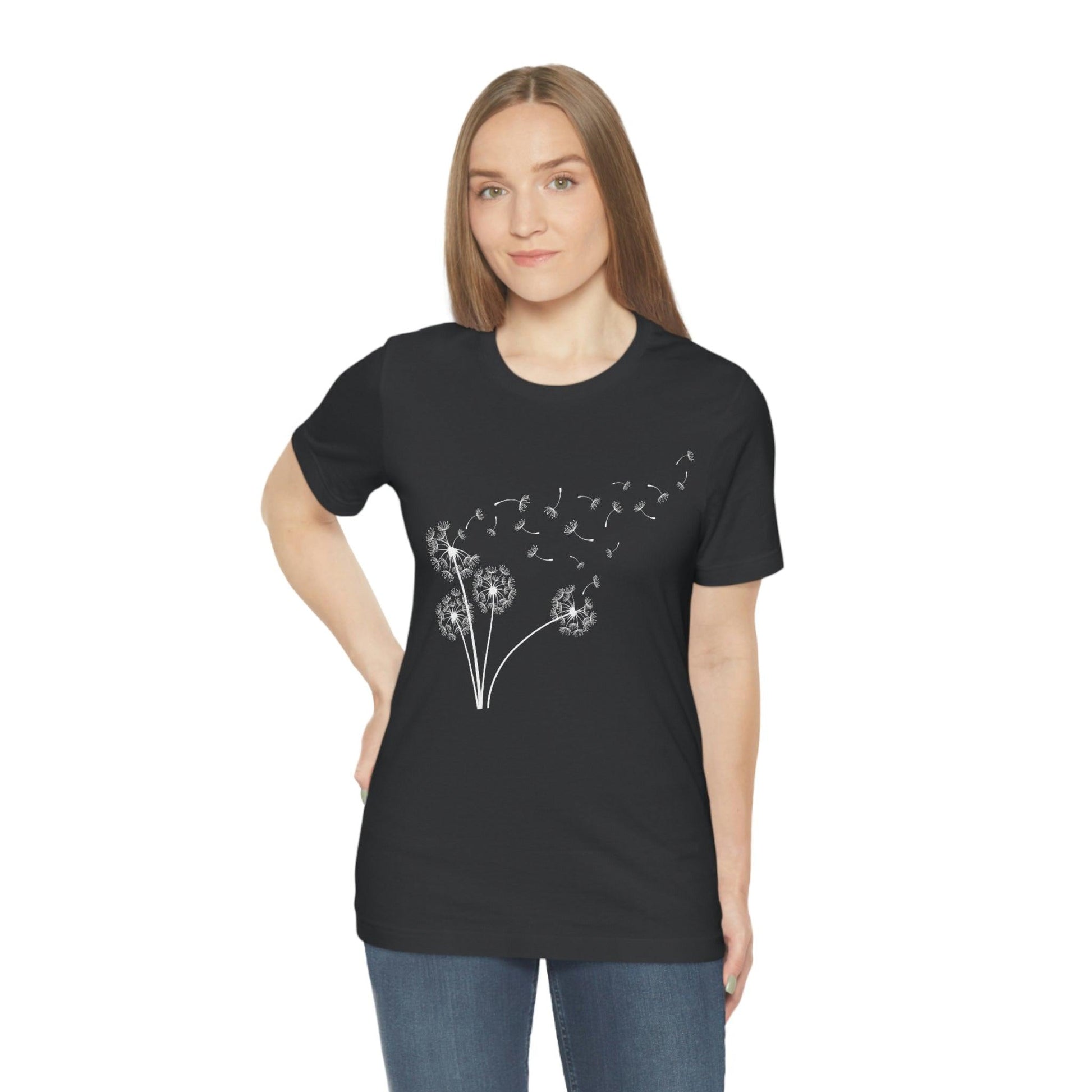 Dandelion Shirt, Boho Windflower Shirt, Dandelion Shirt for Her, Windflower Tee, Meditation Gift, Yoga Shirt, Inspirational Shirt, Bday Tees - Giftsmojo