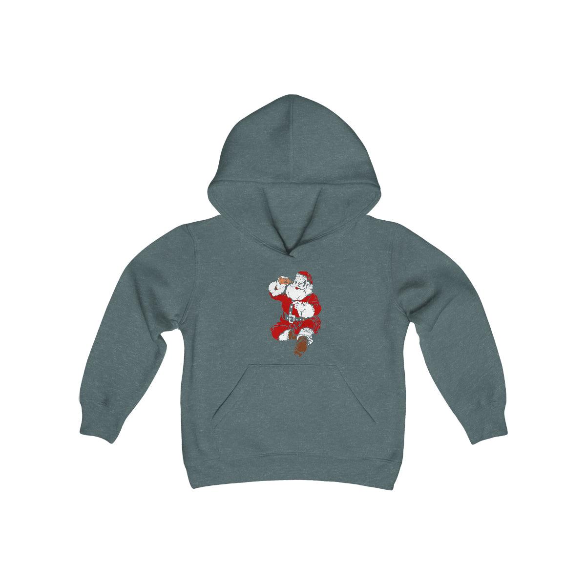 Naughty Santa Youth Heavy Blend Hooded Sweatshirt - Giftsmojo
