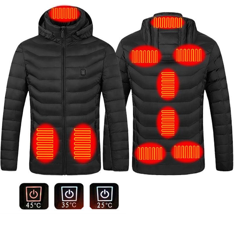 New Heated Jacket Coat USB Electric Jacket Cotton Coat Heater Thermal Clothing Heating Vest Men's Clothes Winter - Giftsmojo