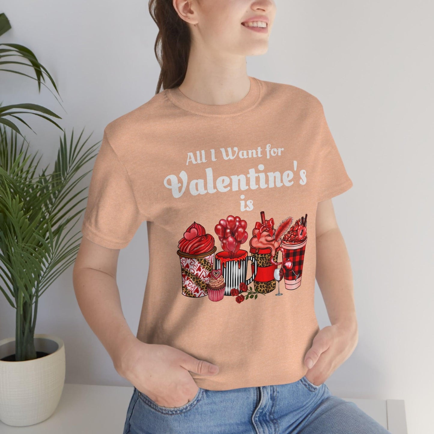 All I want for Valentines is Coffee Tee - Giftsmojo