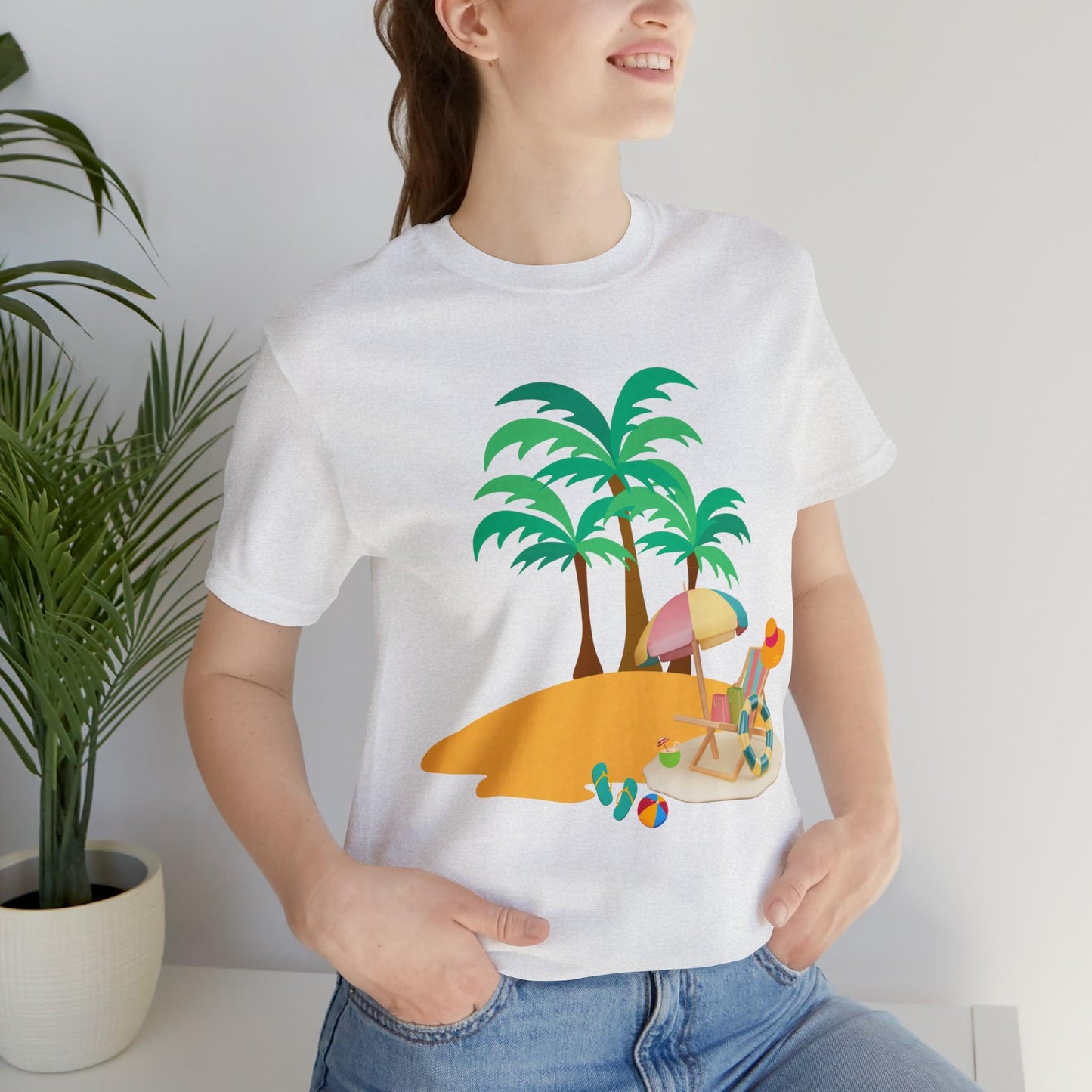 Beach shirt, Beach t-shirt, Summer shirt, Beachwear, Beach fashion, Tropical print, Trendy design, Stylish beach apparel - Giftsmojo