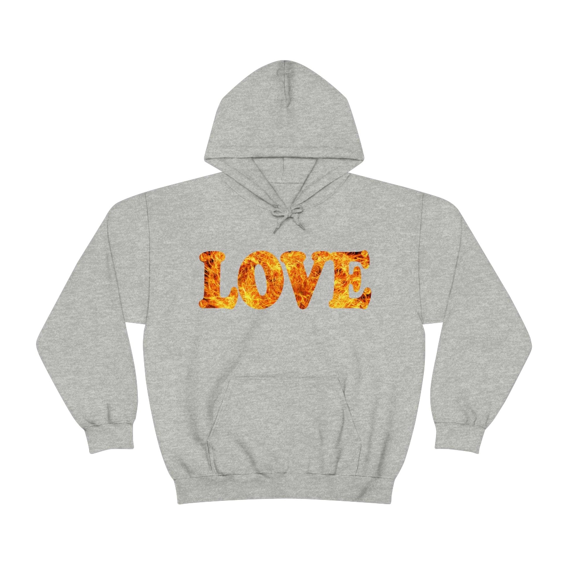 Love Fire Hooded Sweatshirt - Giftsmojo