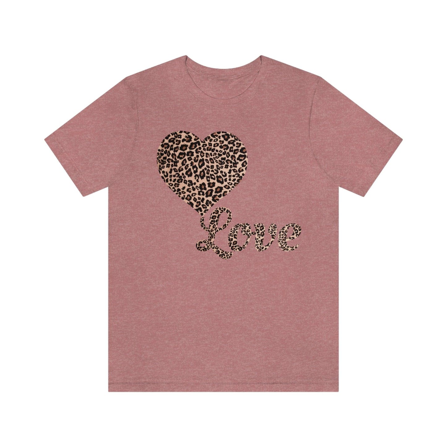 Love Heart, Leopard Print Tee - Giftsmojo