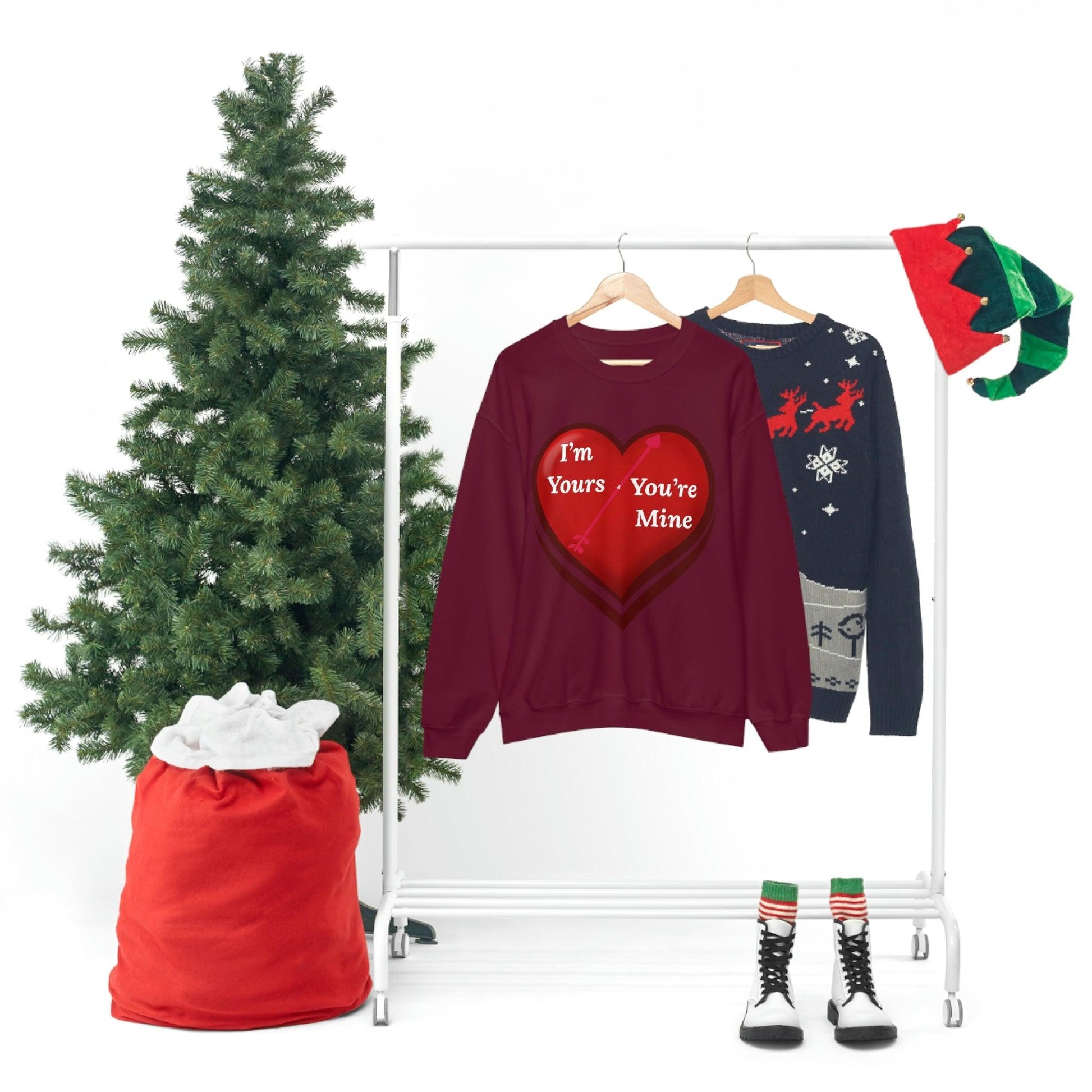 I'm Yours and You're Mine Heart Sweatshirt - Giftsmojo