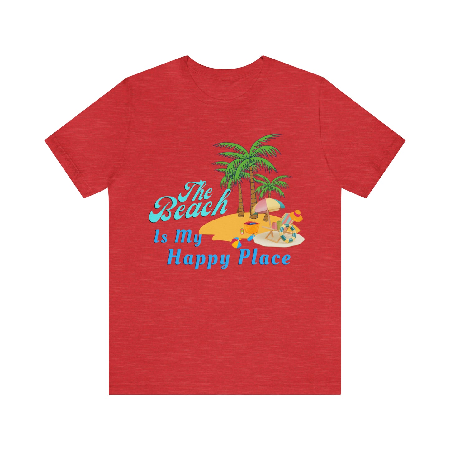 Beach shirt, The Beach is my happy place shirt, Beach t-shirt, Summer shirt, Beachwear, Beach fashion, Stylish beach apparel