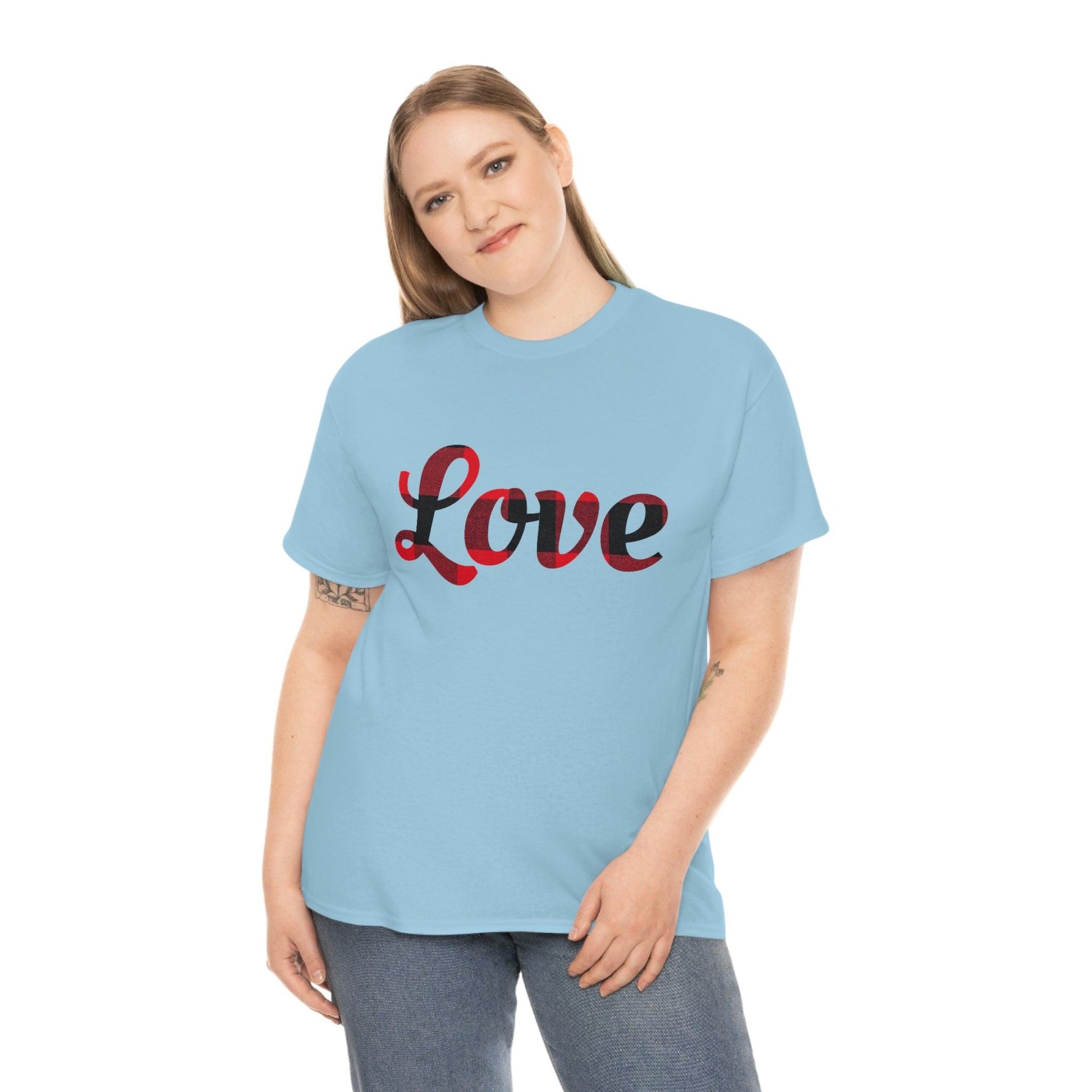 Plaid love T-Shirt - Giftsmojo