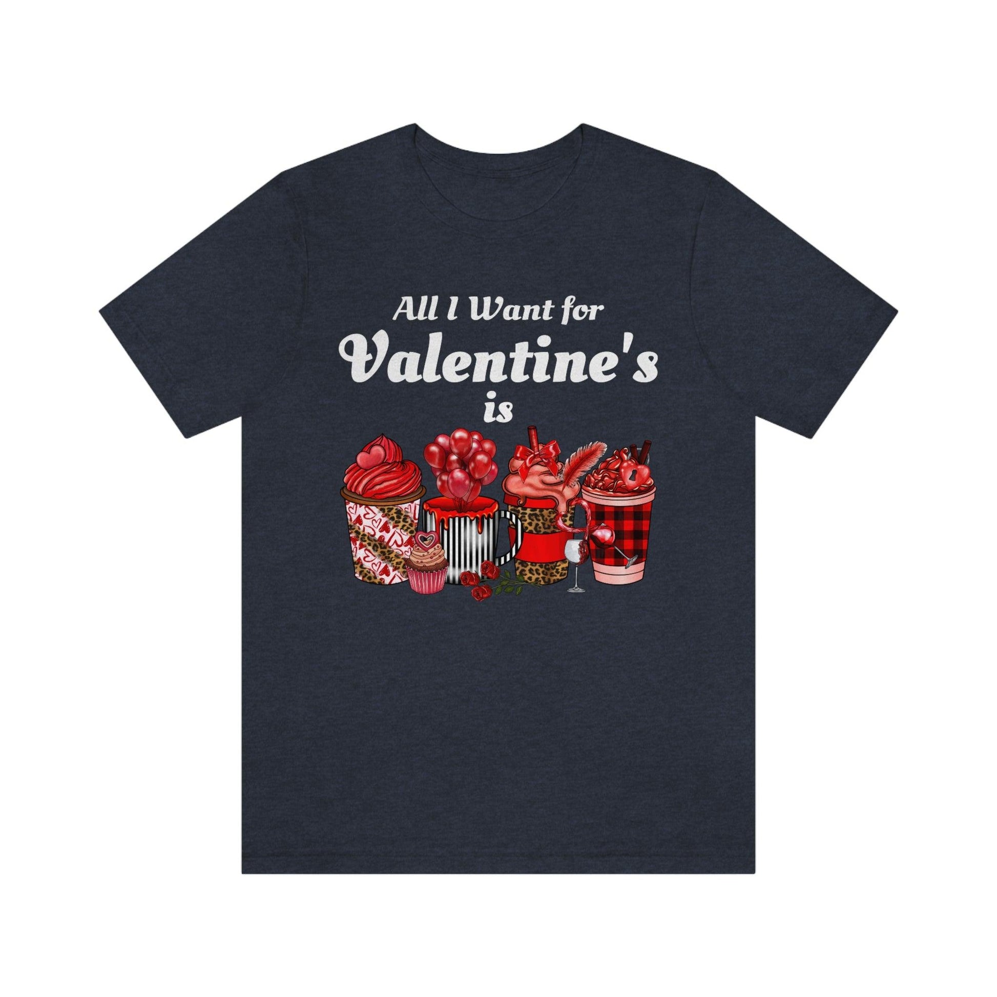 All I want for Valentines is Coffee Tee - Giftsmojo