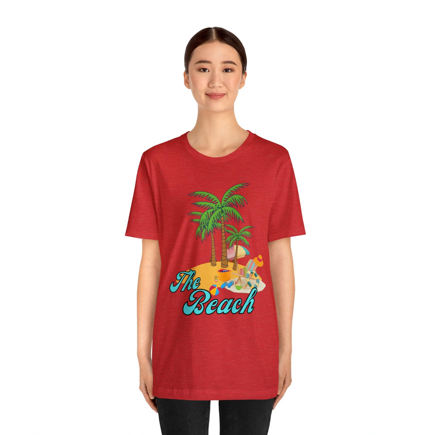 The Beach shirt, Beach t-shirt, Summer shirt, Beachwear, Beach fashion, Tropical print, Trendy design, Stylish beach apparel