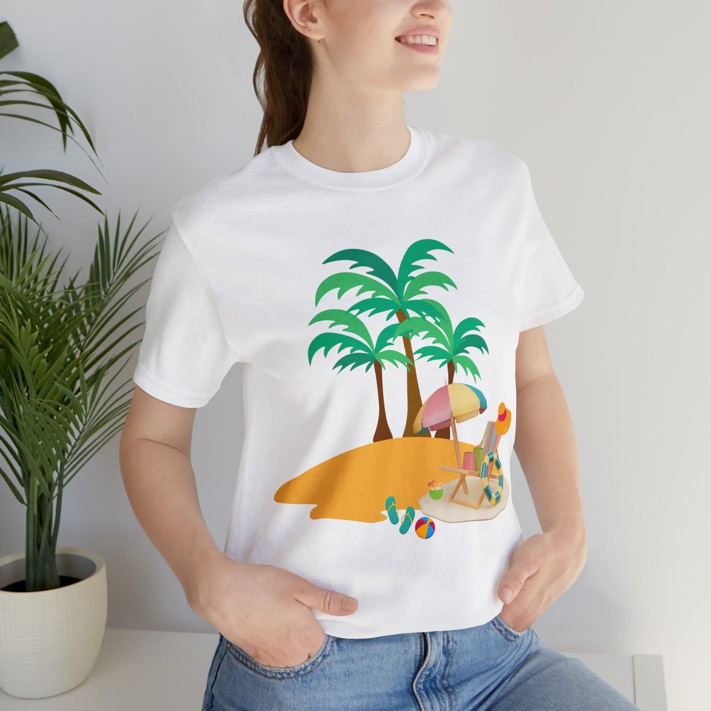 Beach shirt, Beach t-shirt, Summer shirt, Beachwear, Beach fashion, Tropical print, Trendy design, Stylish beach apparel - Giftsmojo