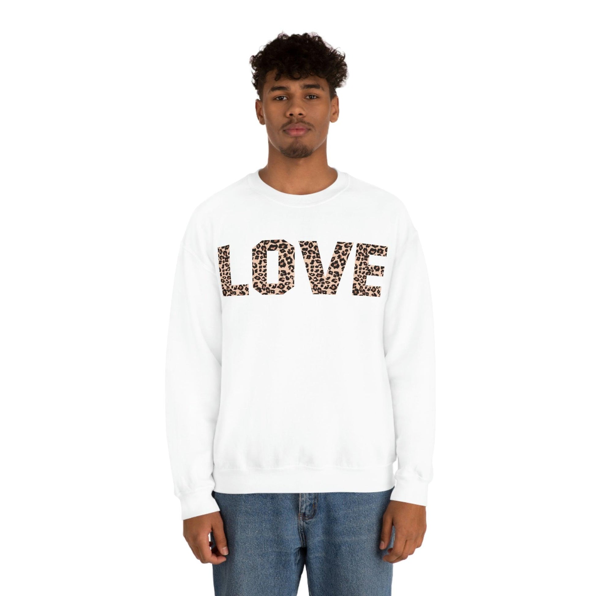 Leopard print love Sweatshirt - Giftsmojo