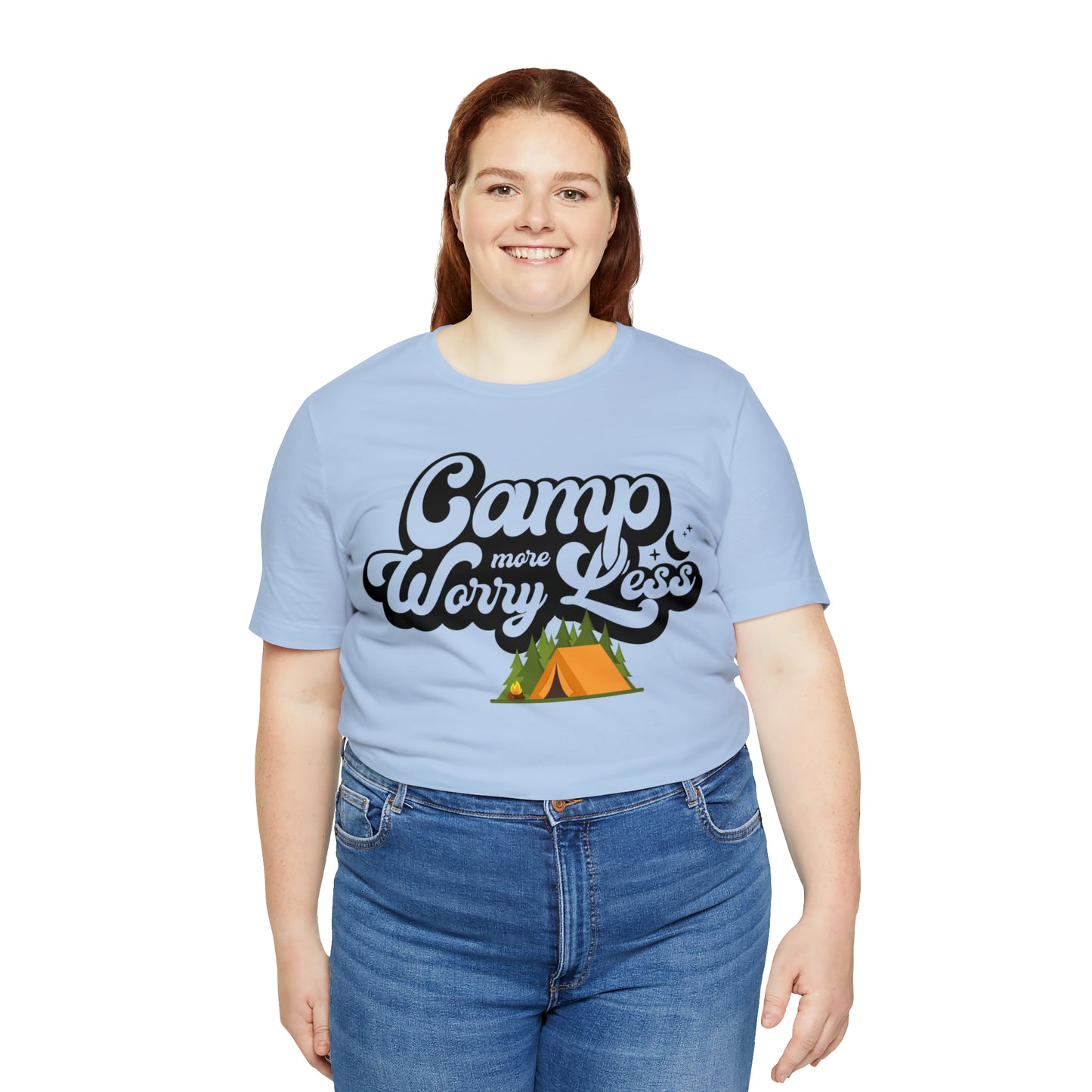 Camp More Worry Less Shirt, Outdoor adventure clothing, Nature-inspired shirts, Outdoor enthusiasts gift, Adventure-themed attire