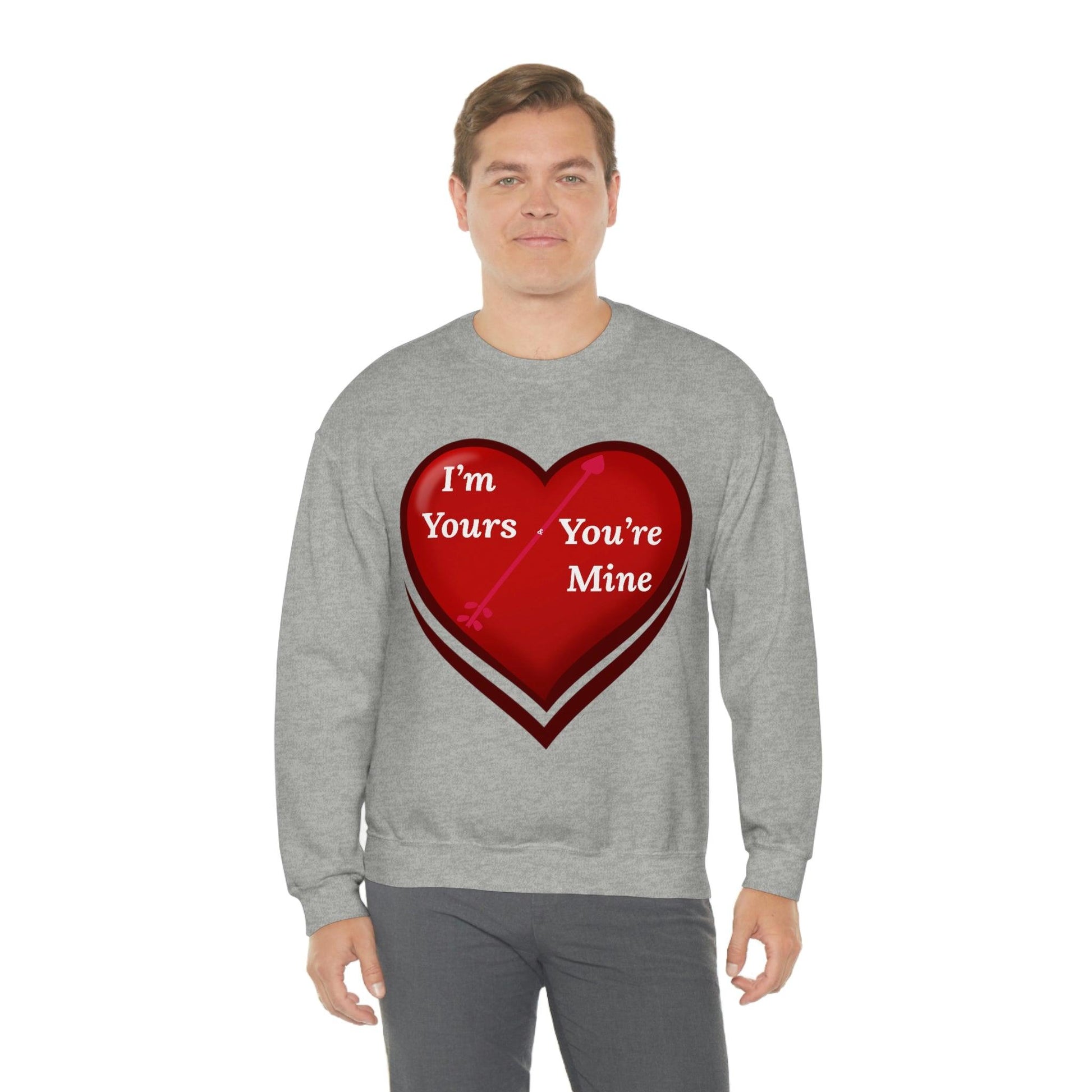 I'm Yours and You're Mine Heart Sweatshirt - Giftsmojo