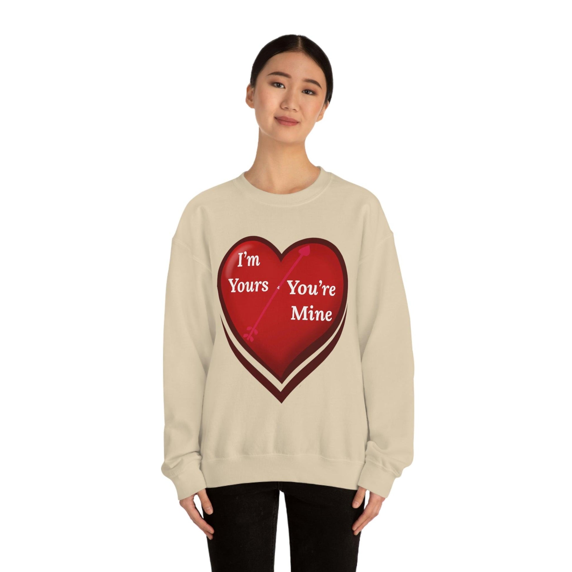 I'm Yours and You're Mine Heart Sweatshirt - Giftsmojo