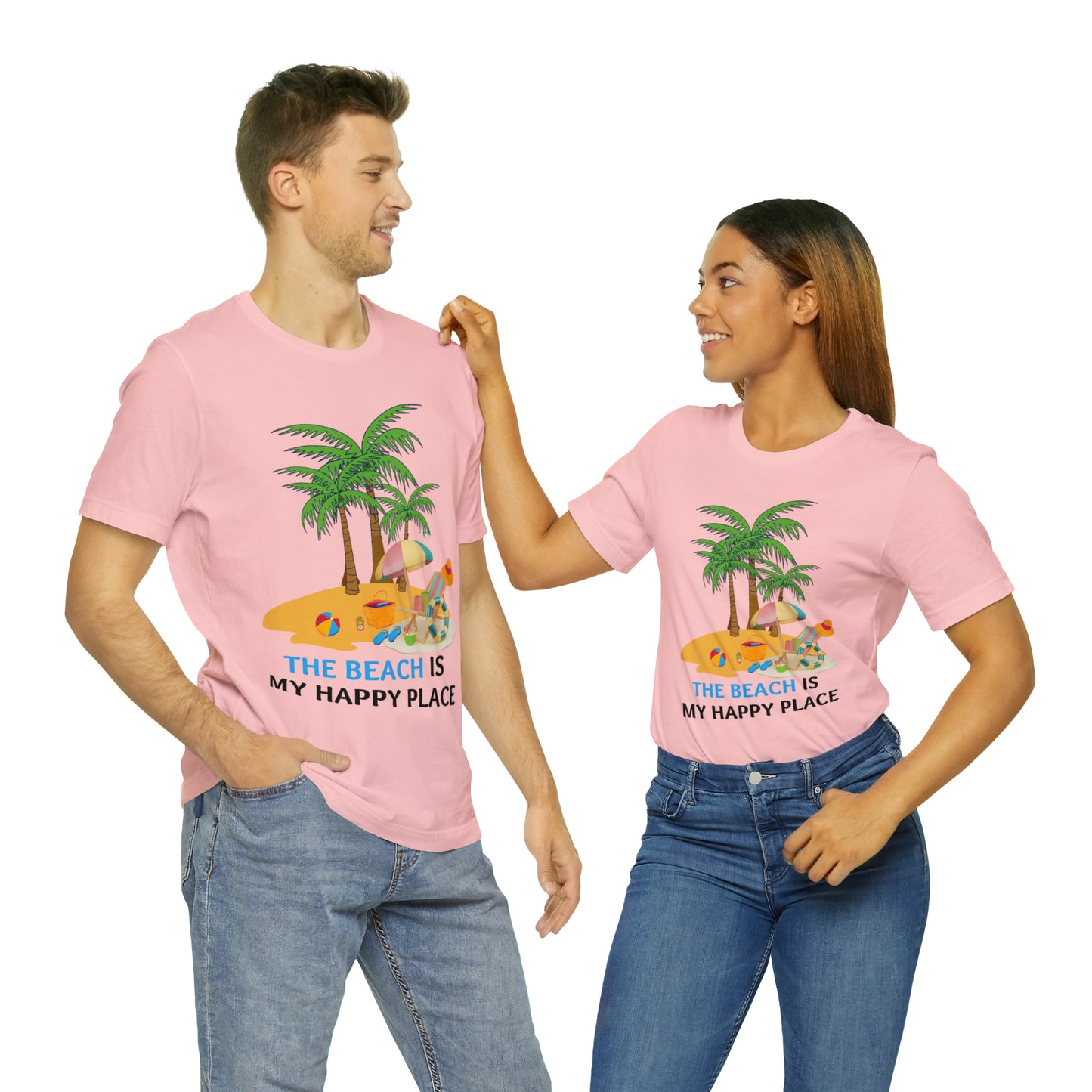 Beach shirt, The Beach is my happy place shirt, Beach t-shirt, Summer shirt, Beachwear, Beach fashion, Stylish beach apparel